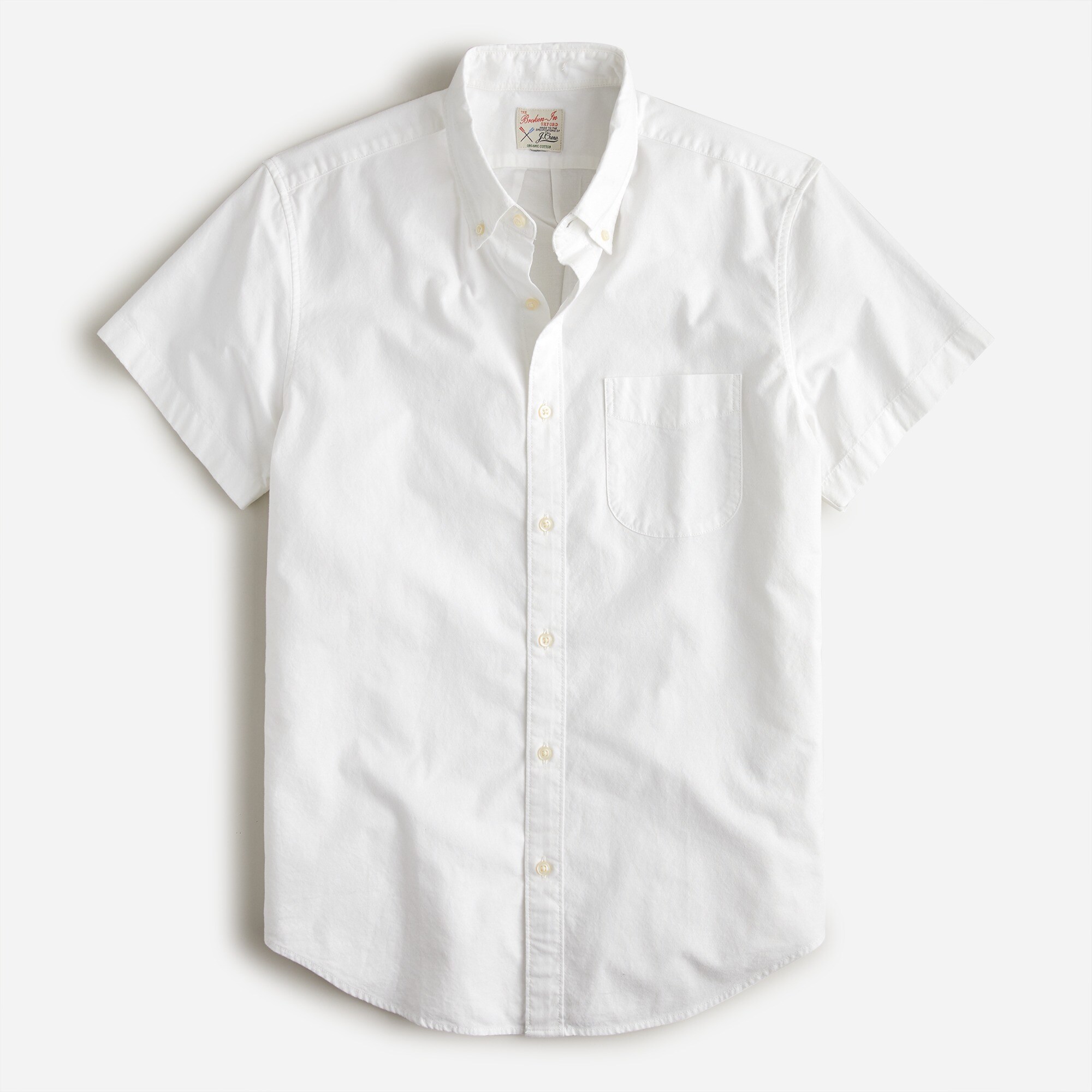 Jcrew Short-sleeve Broken-in organic cotton oxford shirt