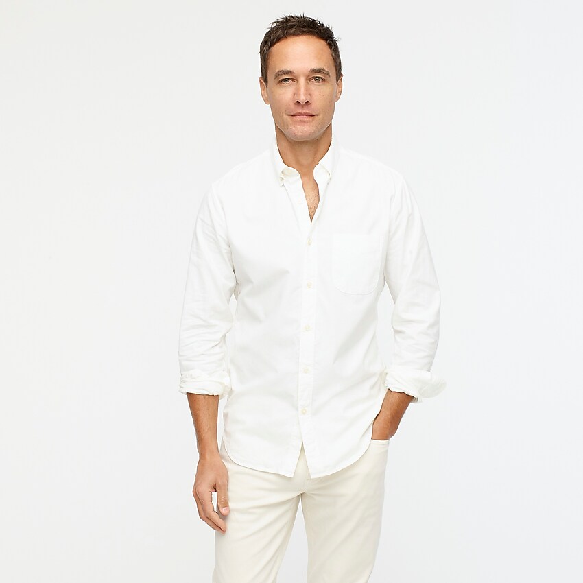 J.Crew: Broken-in Garment-dyed Organic Cotton Oxford Shirt For Men