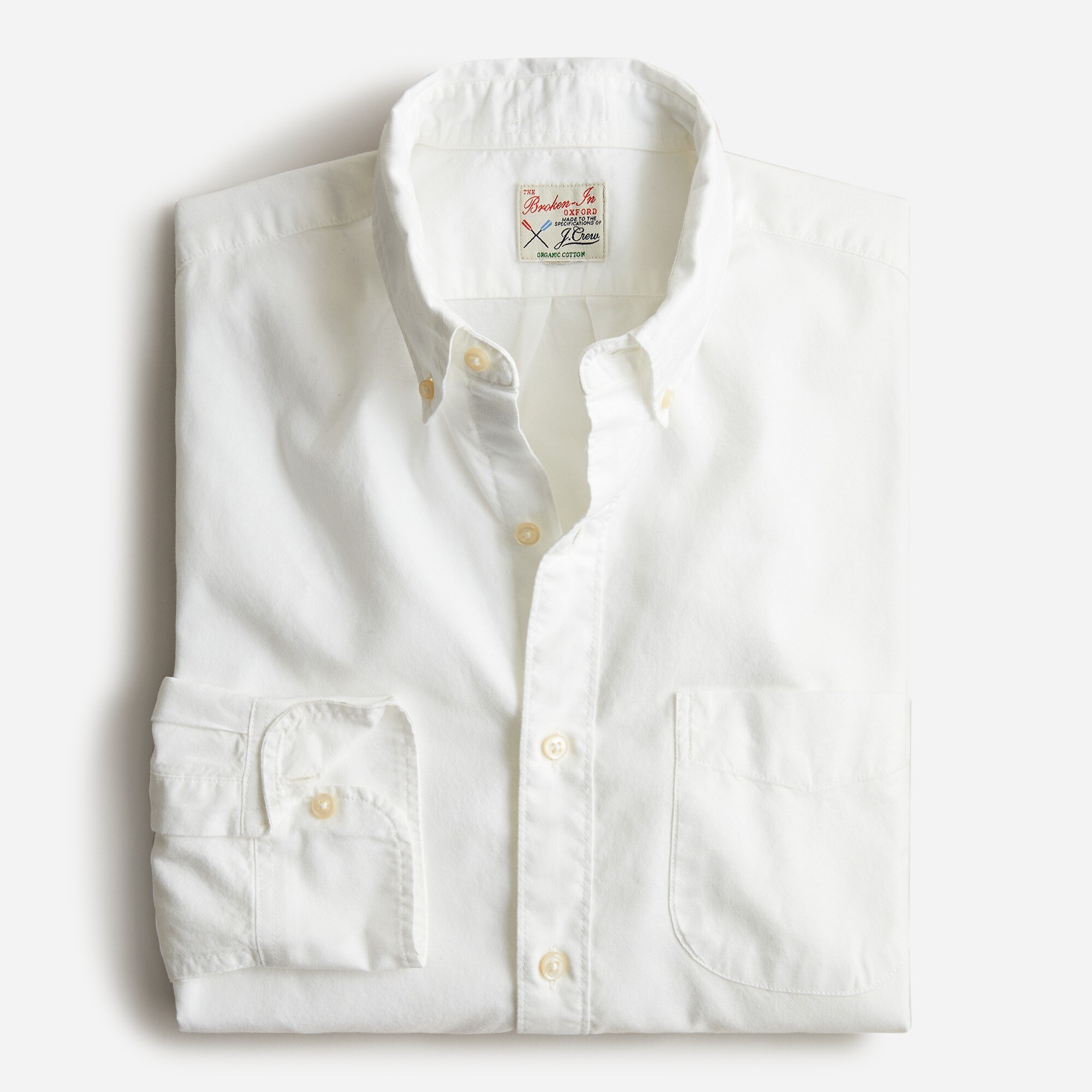 Broken-in organic cotton oxford shirt