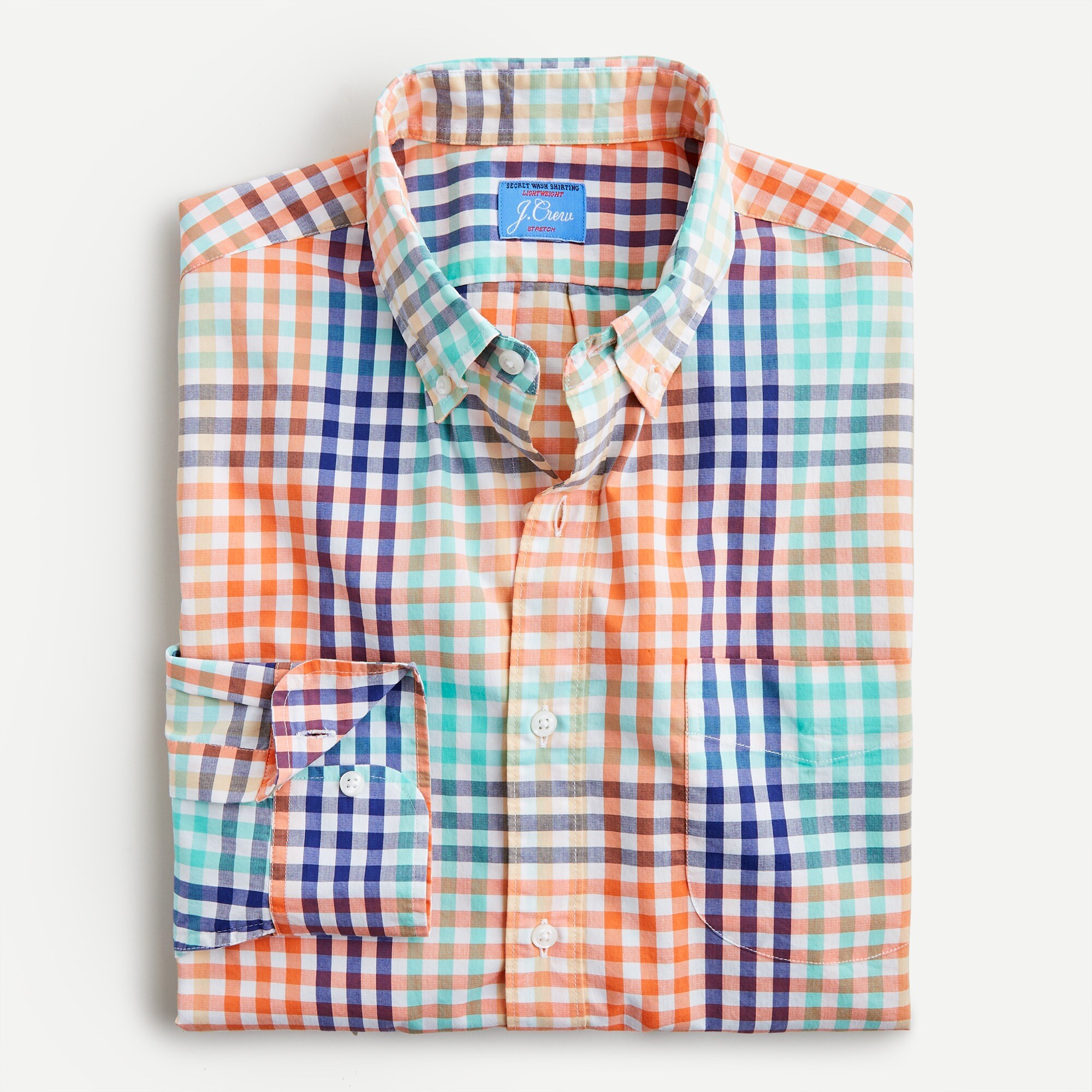 Lightweight stretch Secret Wash cotton poplin shirt