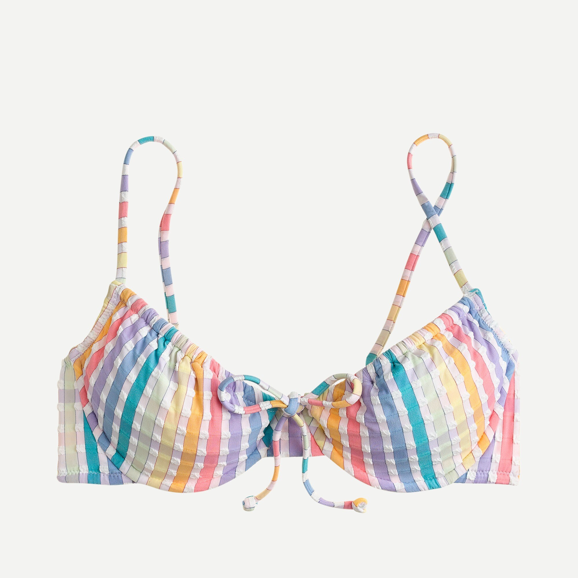 Bow-front underwire bikini top