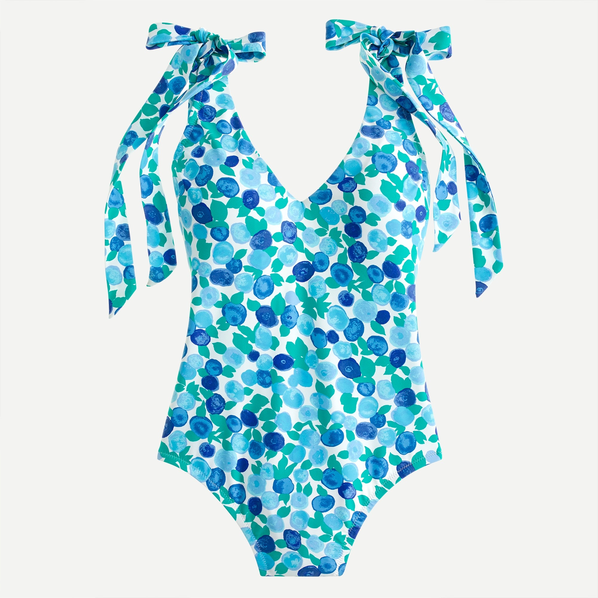 J Crew Eco Bow One Piece In Blueberry Floral For Women