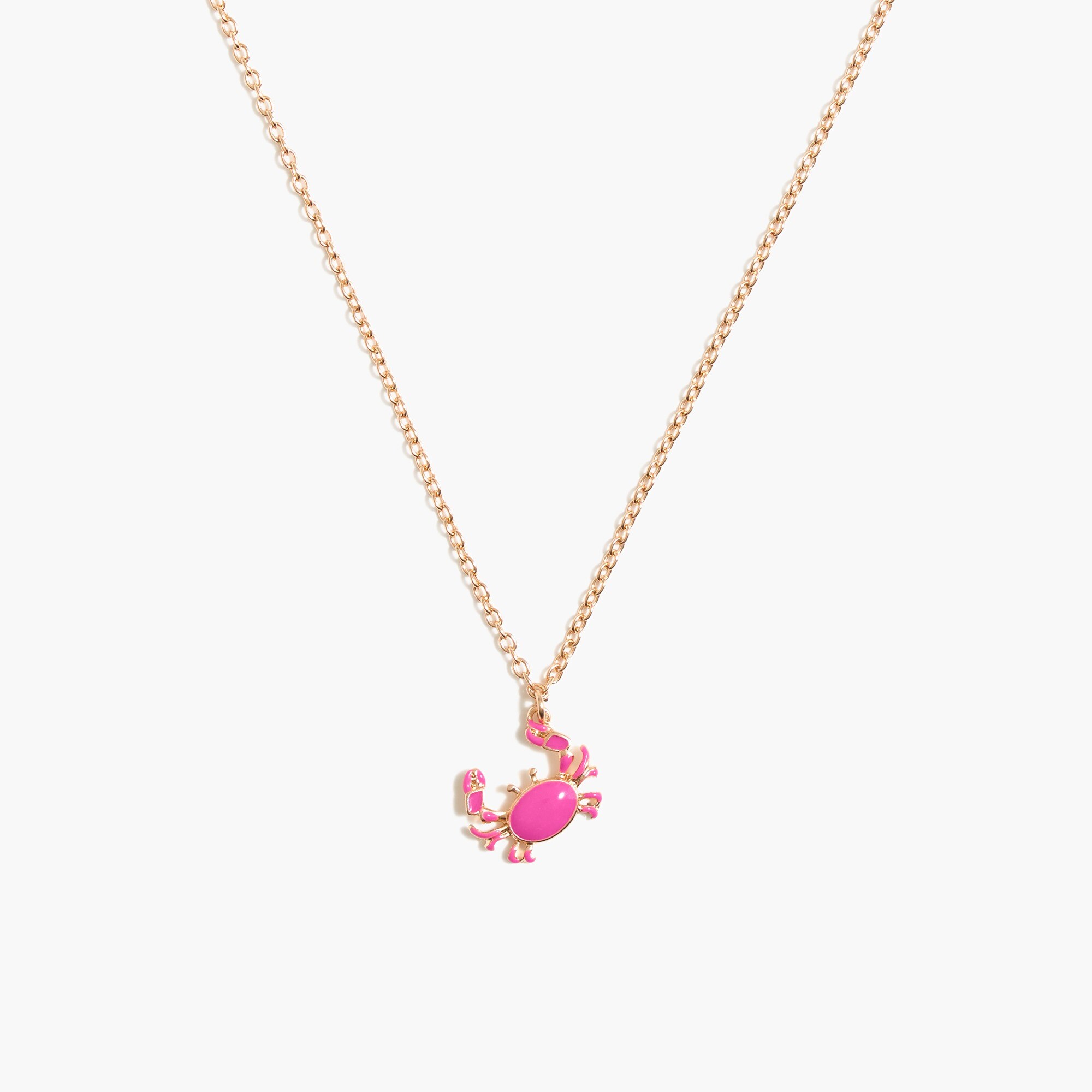 Girls' crab pendant necklace
