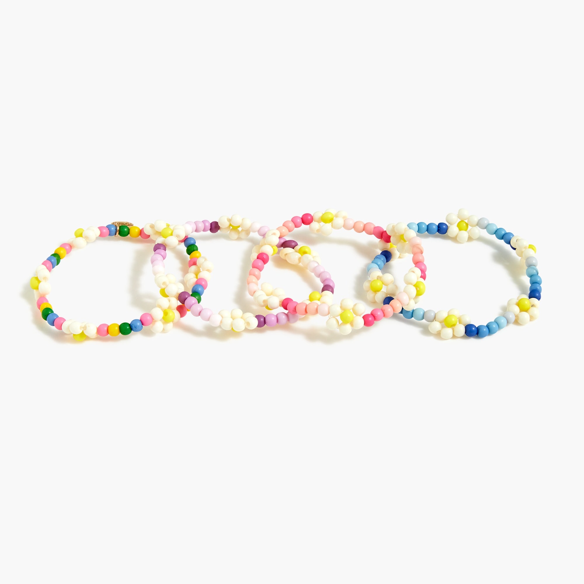 Girls' daisy beaded bracelet set