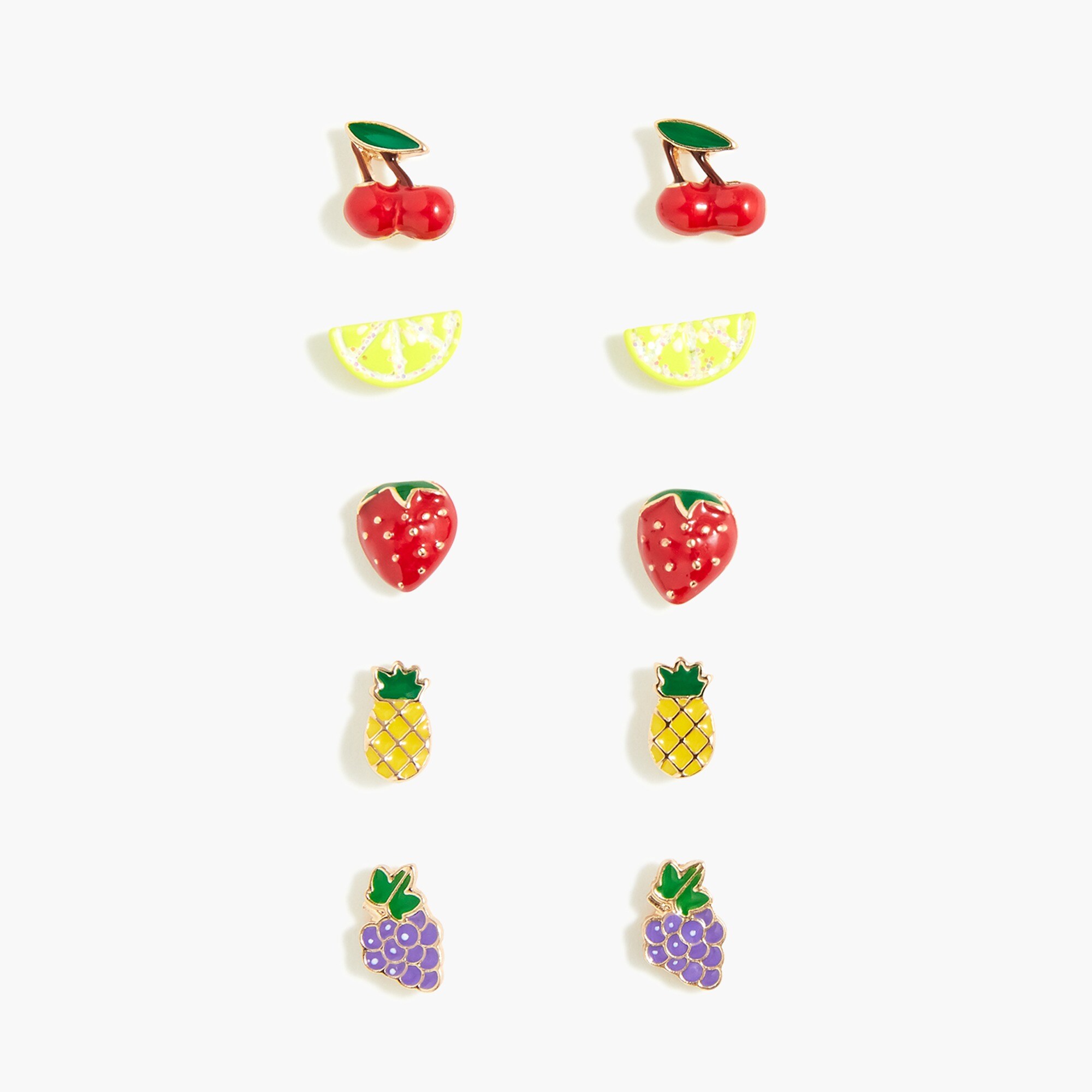 Girls' fruit salad earring set