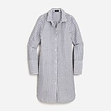 Cotton-linen beach shirt in stripe