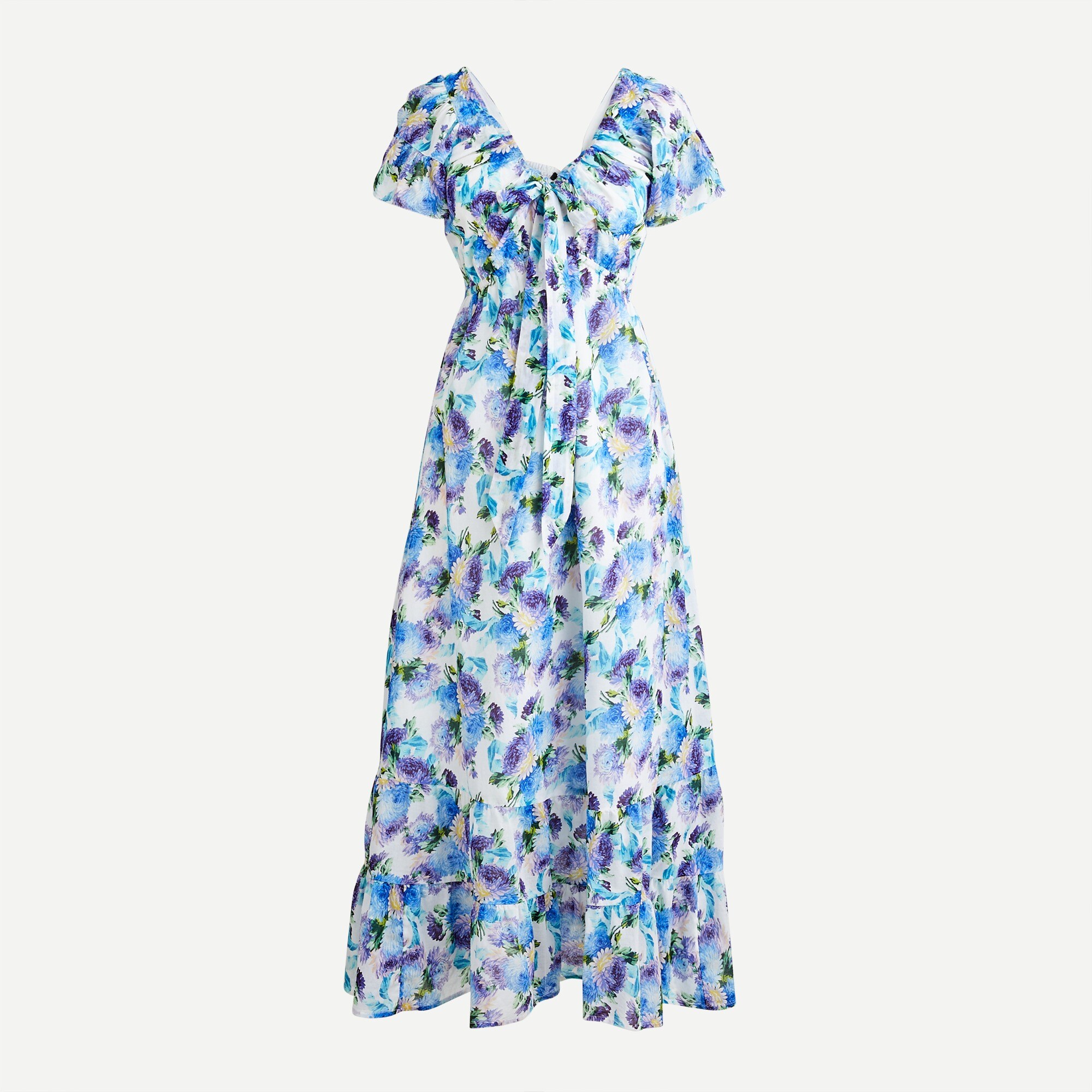 Cotton voile sun dress in vintage floral
