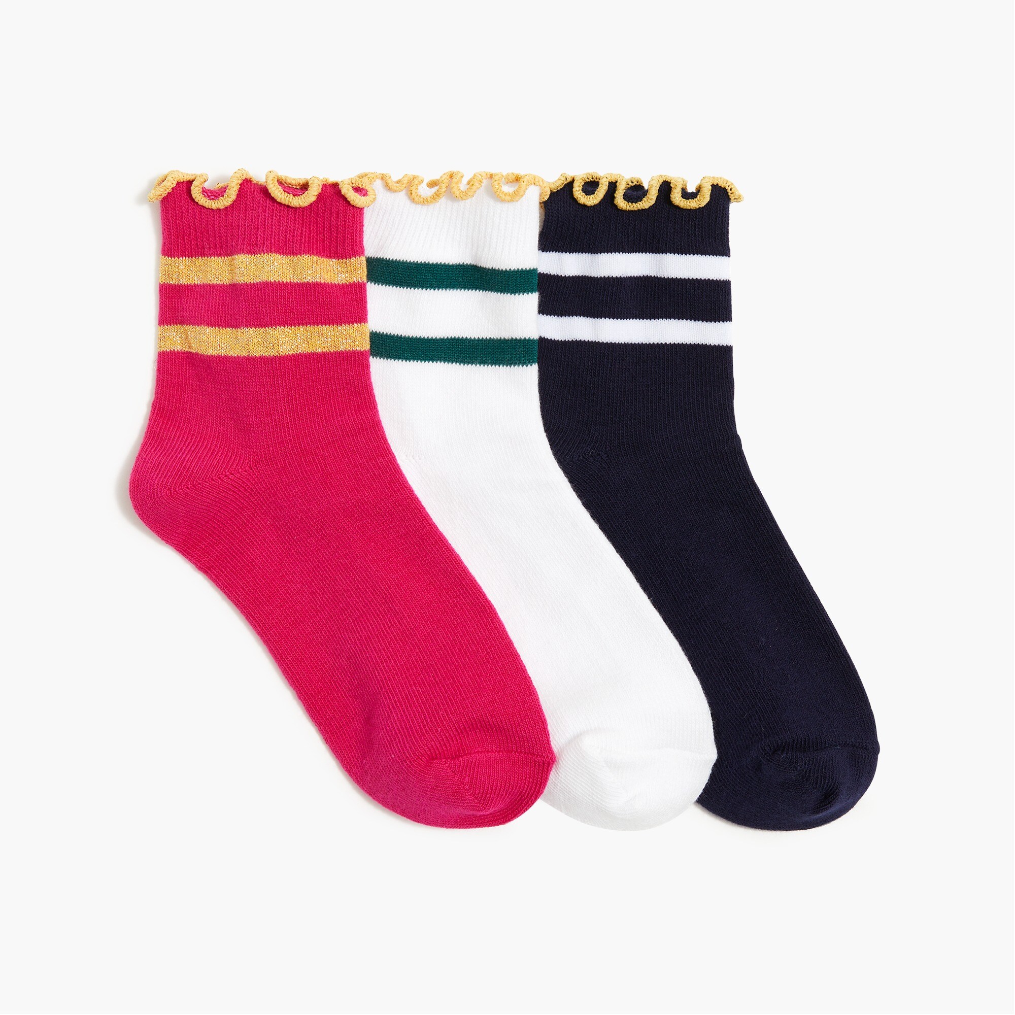 Girls' frilly socks three-pack