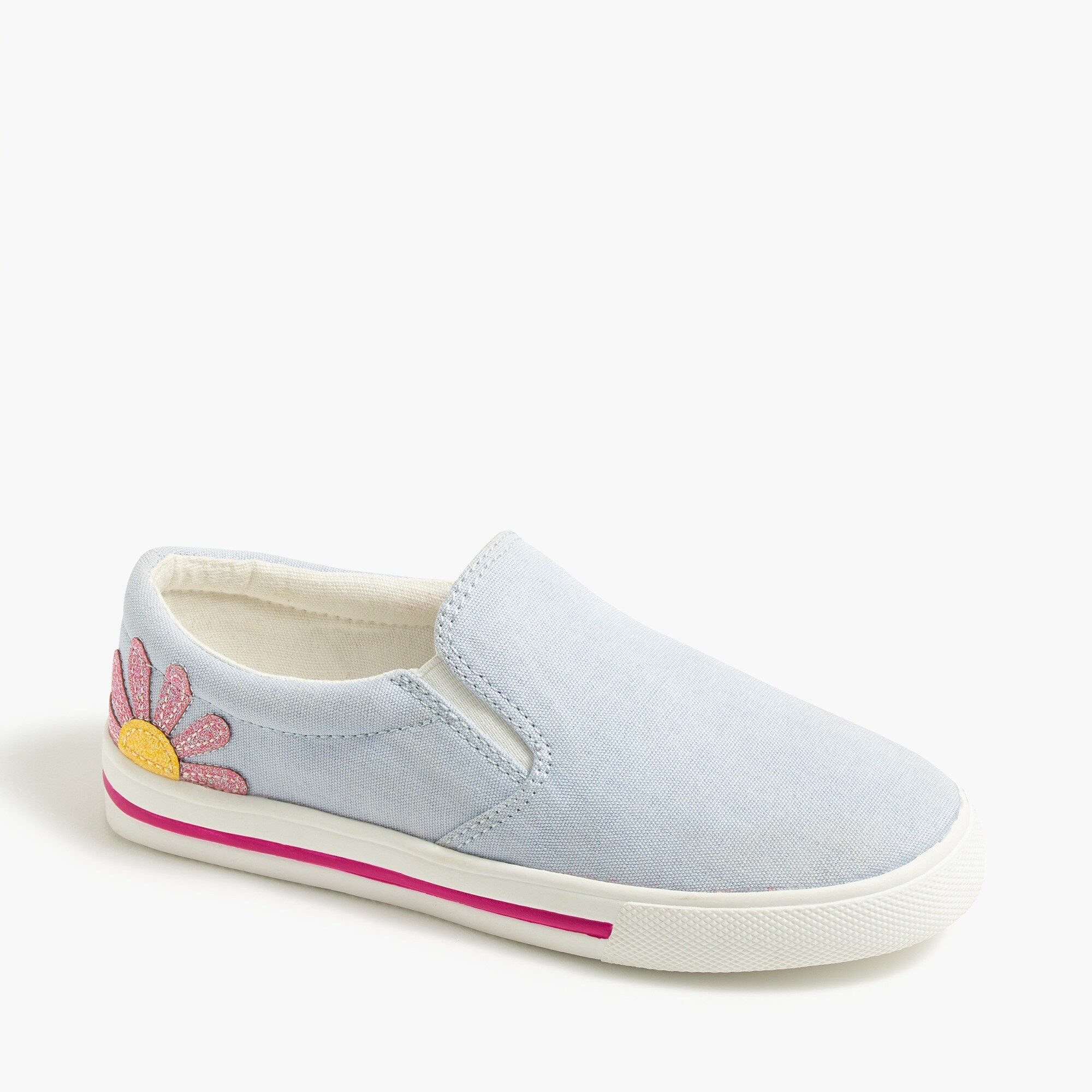 girls' flower applique sneakers for girls