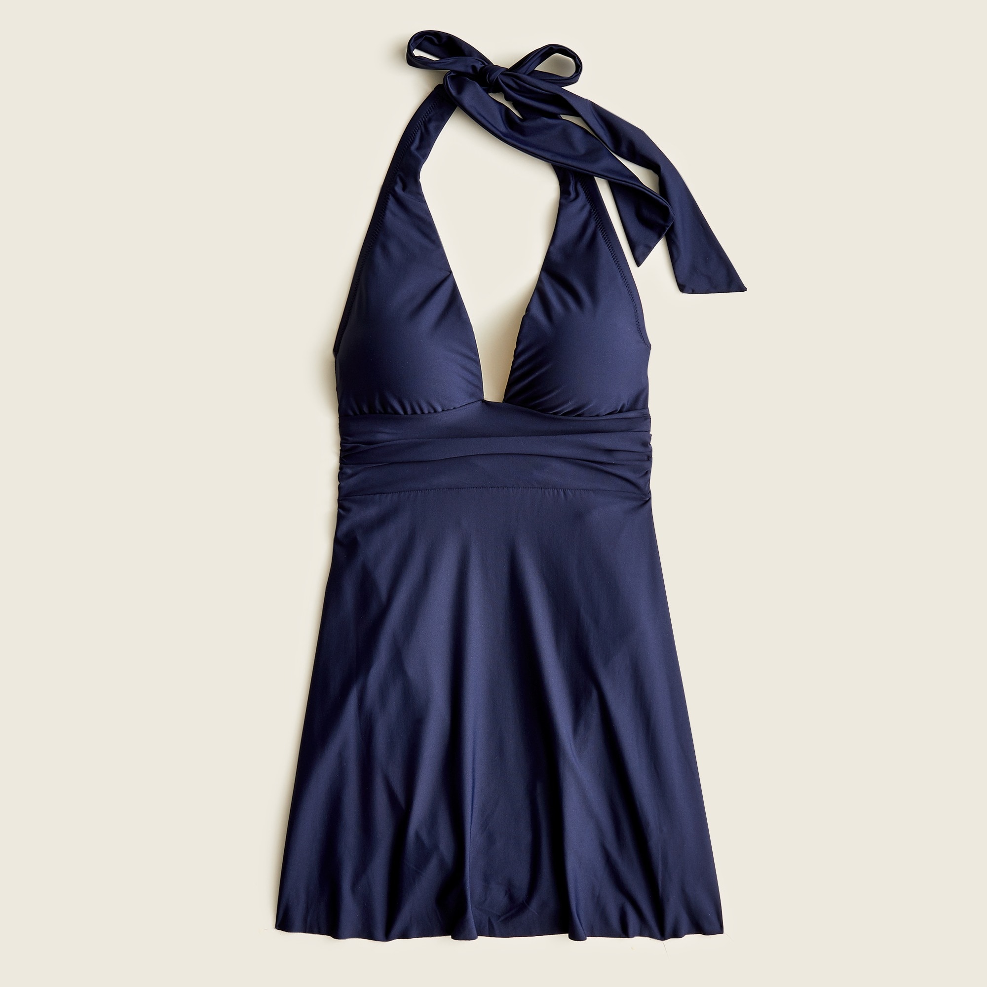 V-neck halter swim dress