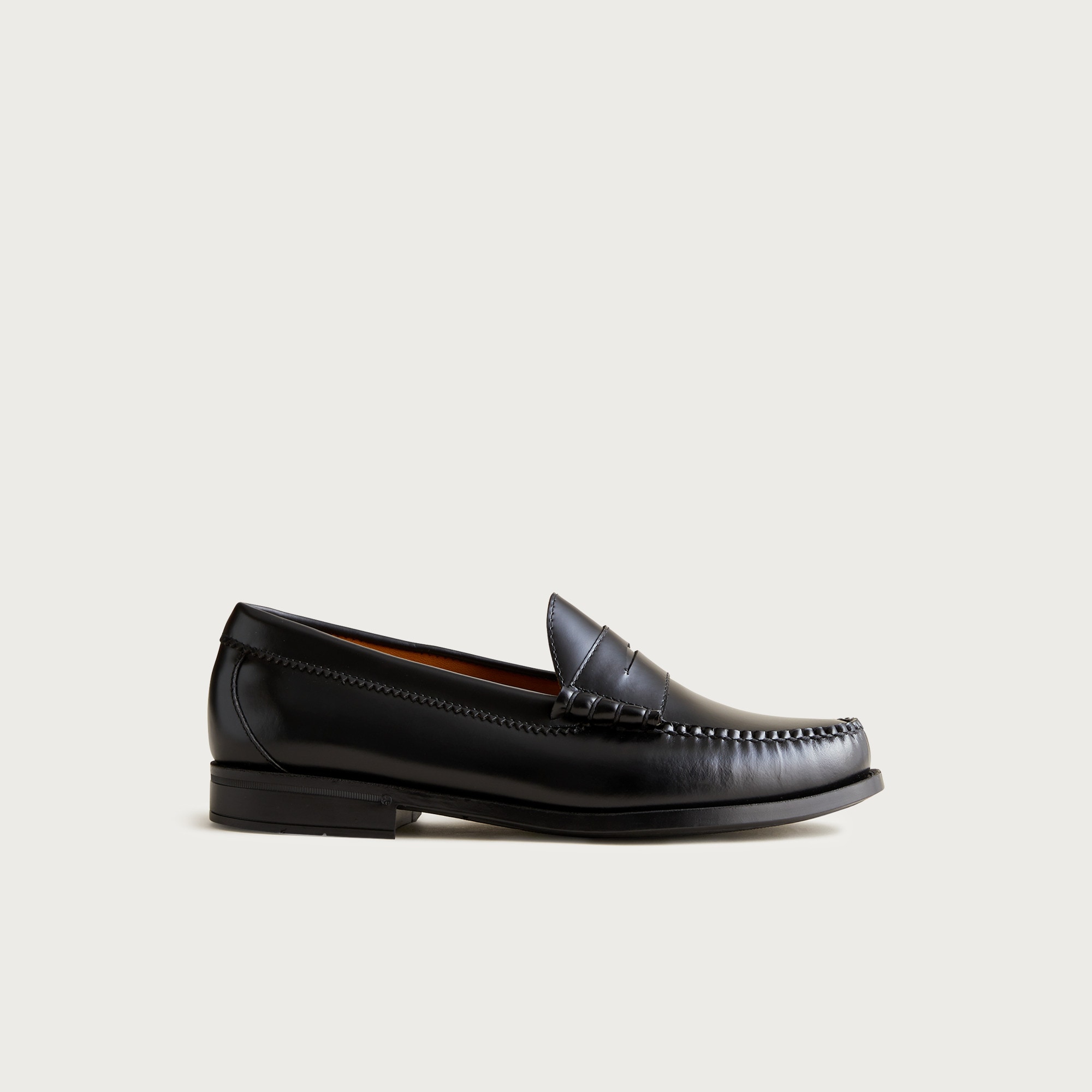Oar Stripe Penny Loafers In Italian Leather For Men | J.Crew display picture 2