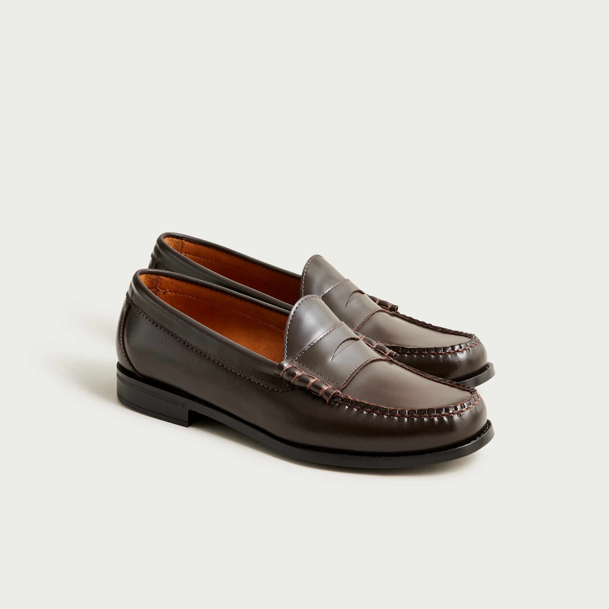camden leather loafers with rubber soles for men