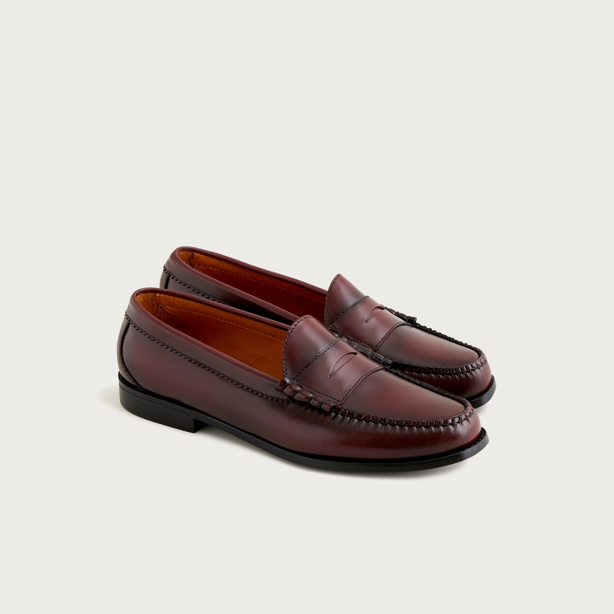 camden leather loafers with rubber soles for men