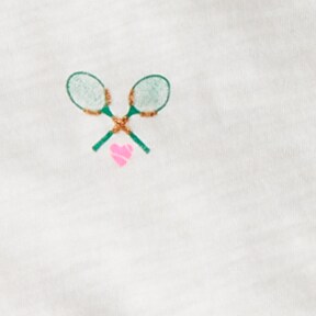 Girls' tennis T-shirt TENNIS ALLOVER j.crew: girls' tennis t-shirt for girls