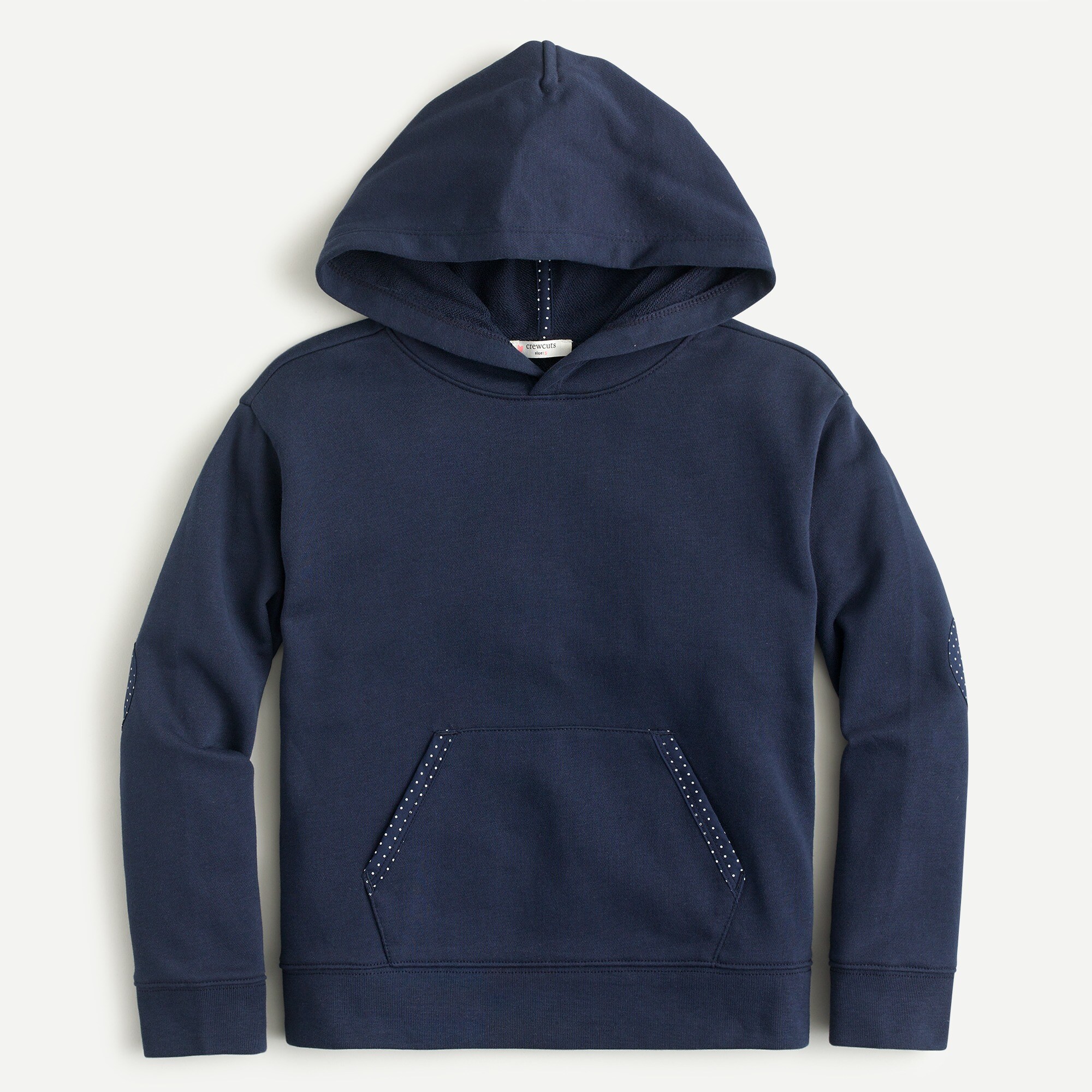 J.Crew Girls French Terry Hoodie With Elbow Patches For Girls