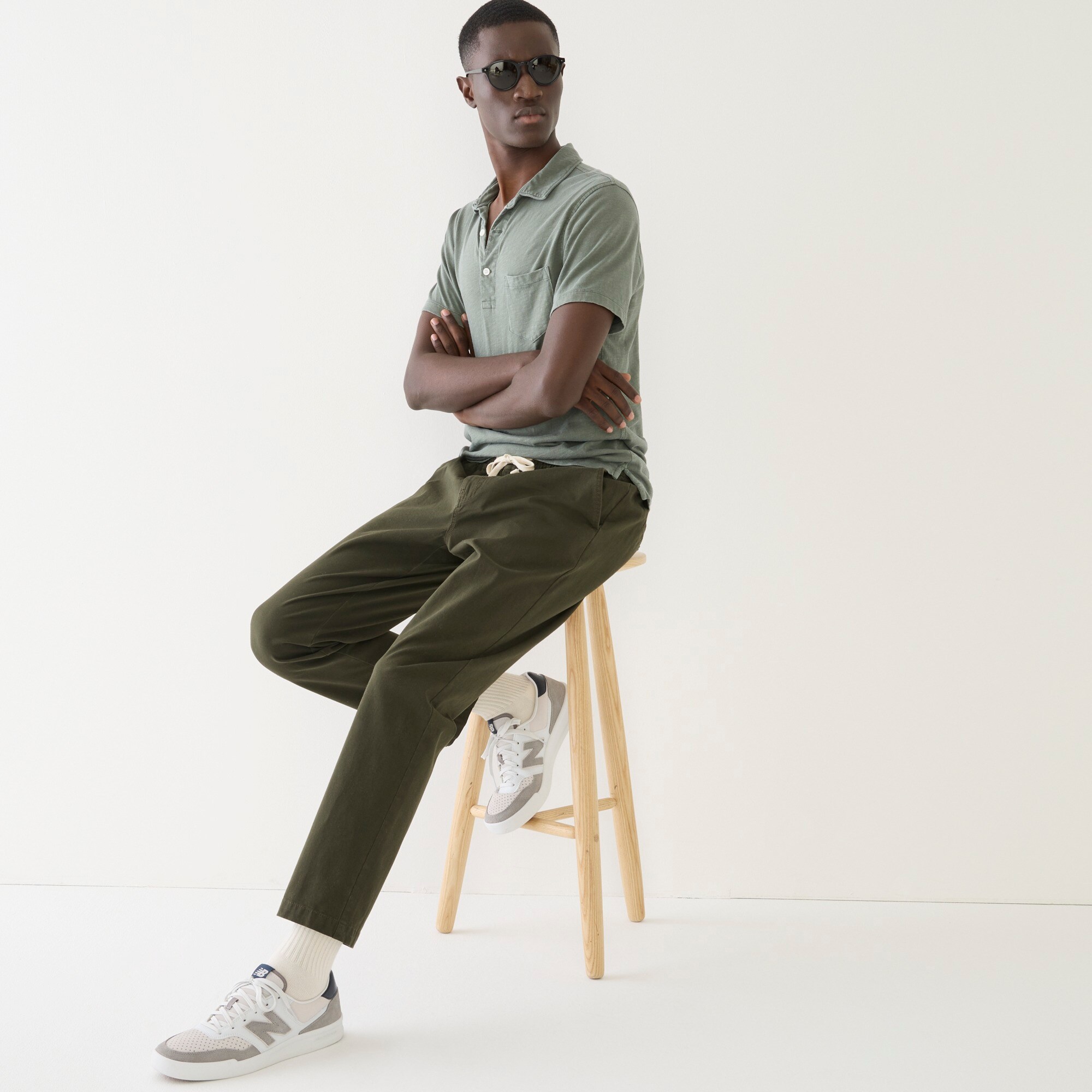 Slim dock pant in stretch cotton-Cordura&reg; nylon