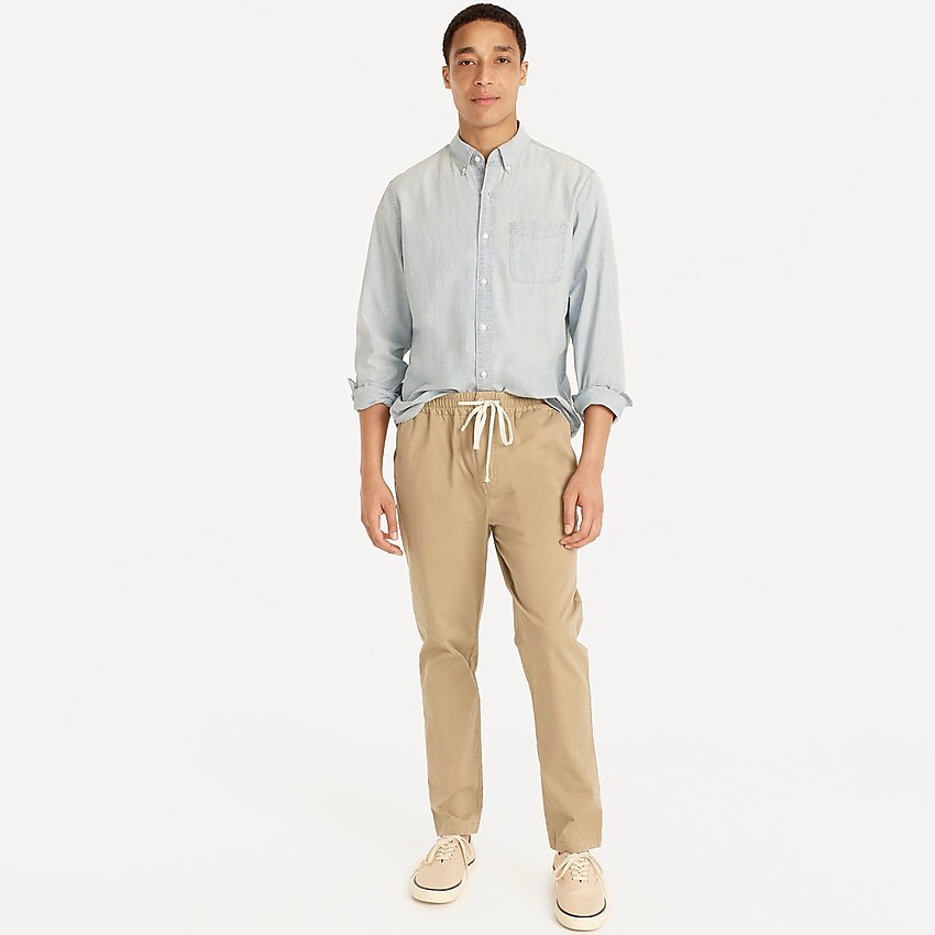 j.crew: slim dock pant in stretch cotton-cordura® nylon for men, right side, view zoomed