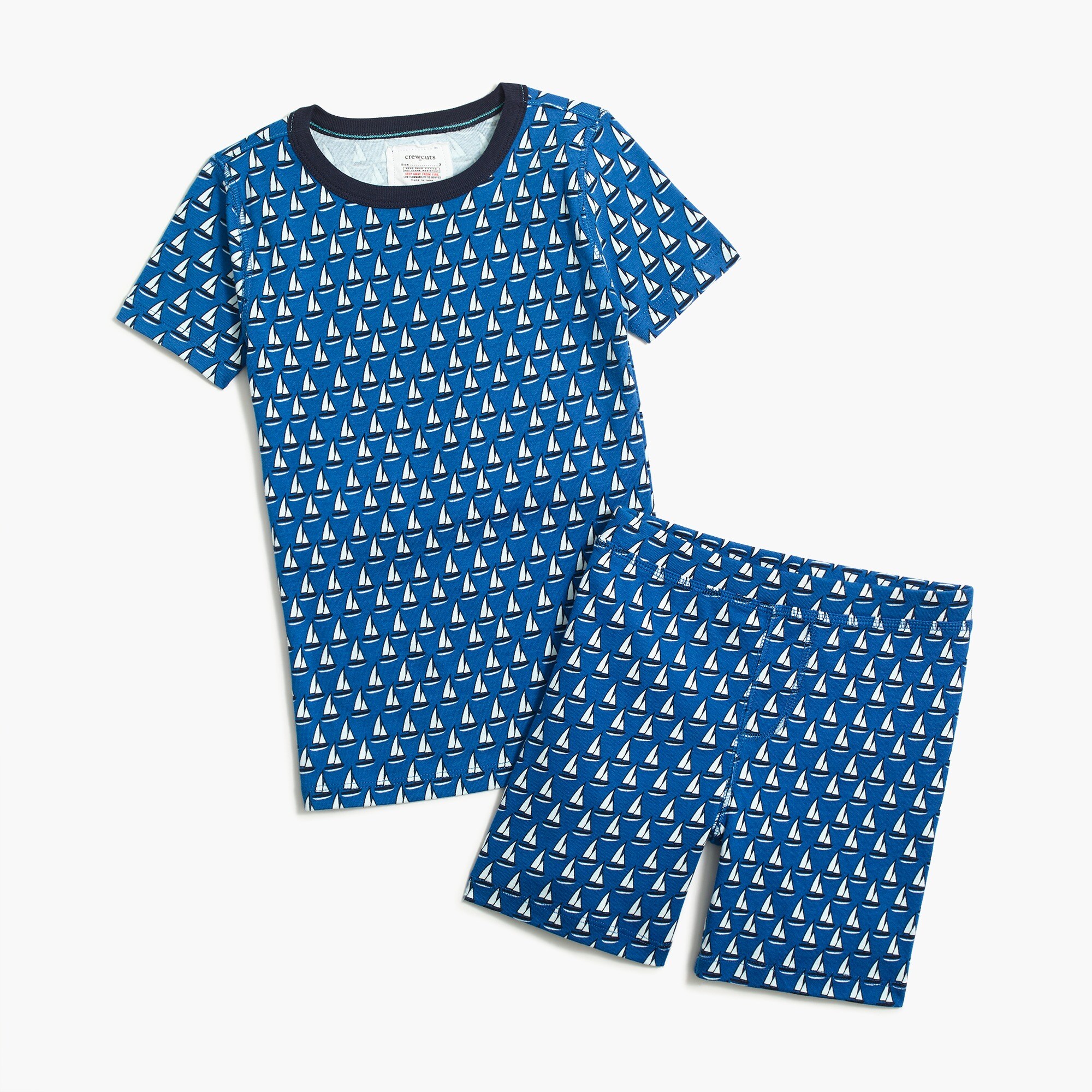 Boys' short-sleeve sailboats sleep set