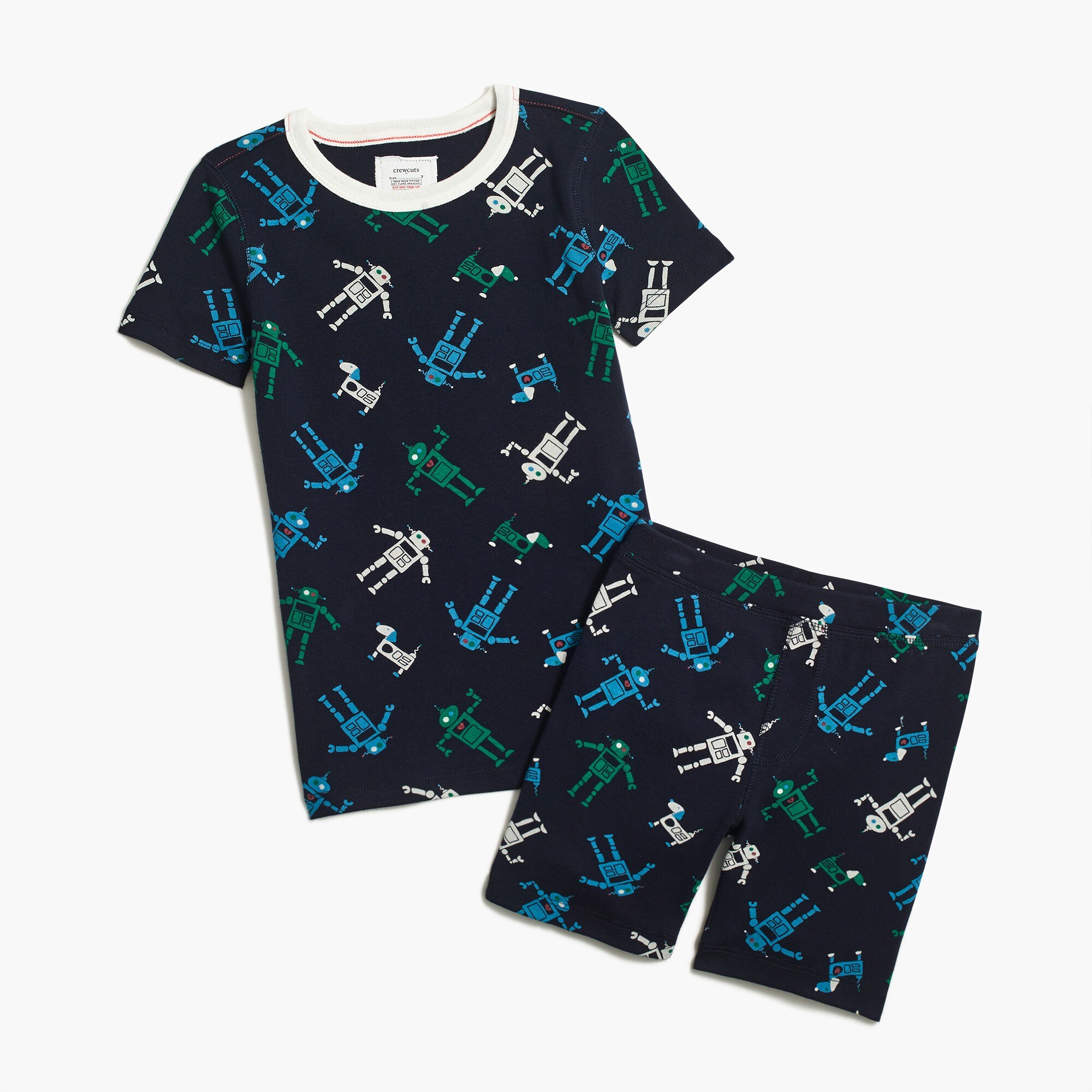 Boys' short-sleeve robots sleep set