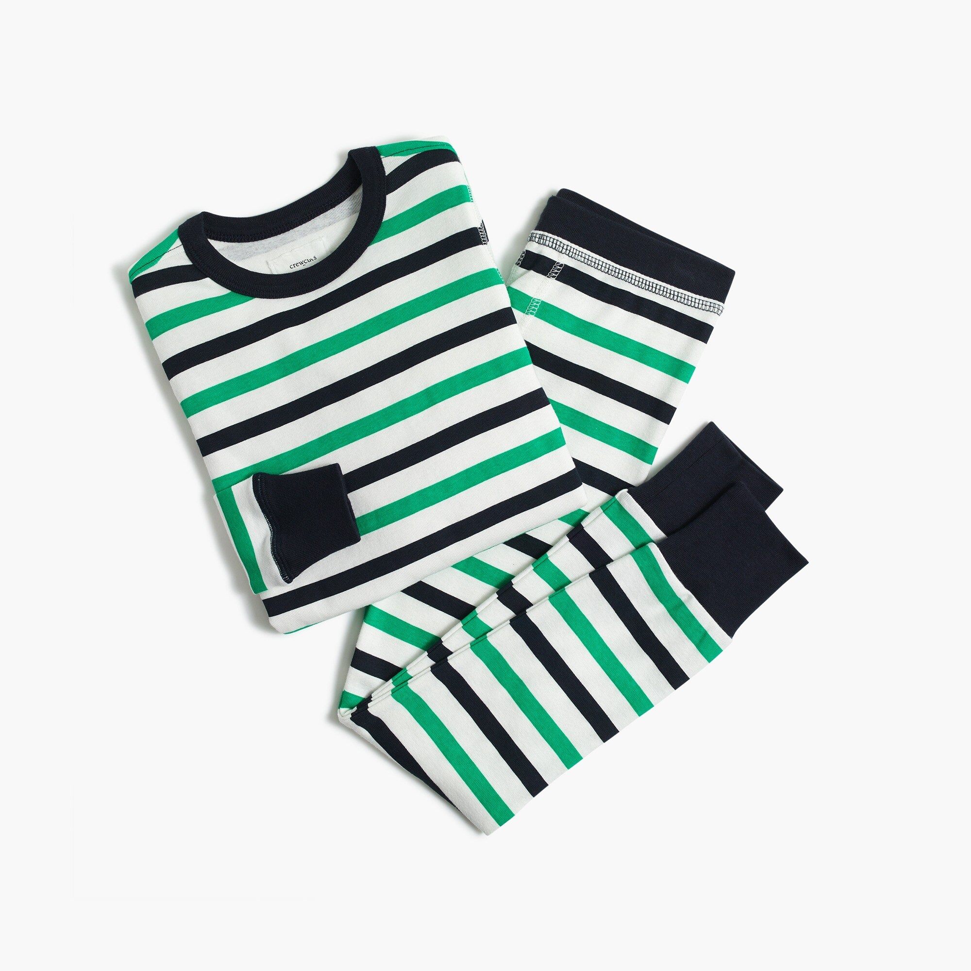 kids' striped long-sleeve sleep set for boys