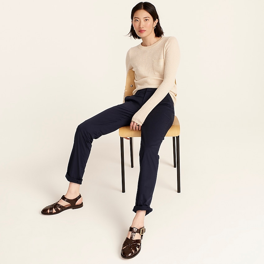 j.crew: slim boyfriend chino pant for women, right side, view zoomed