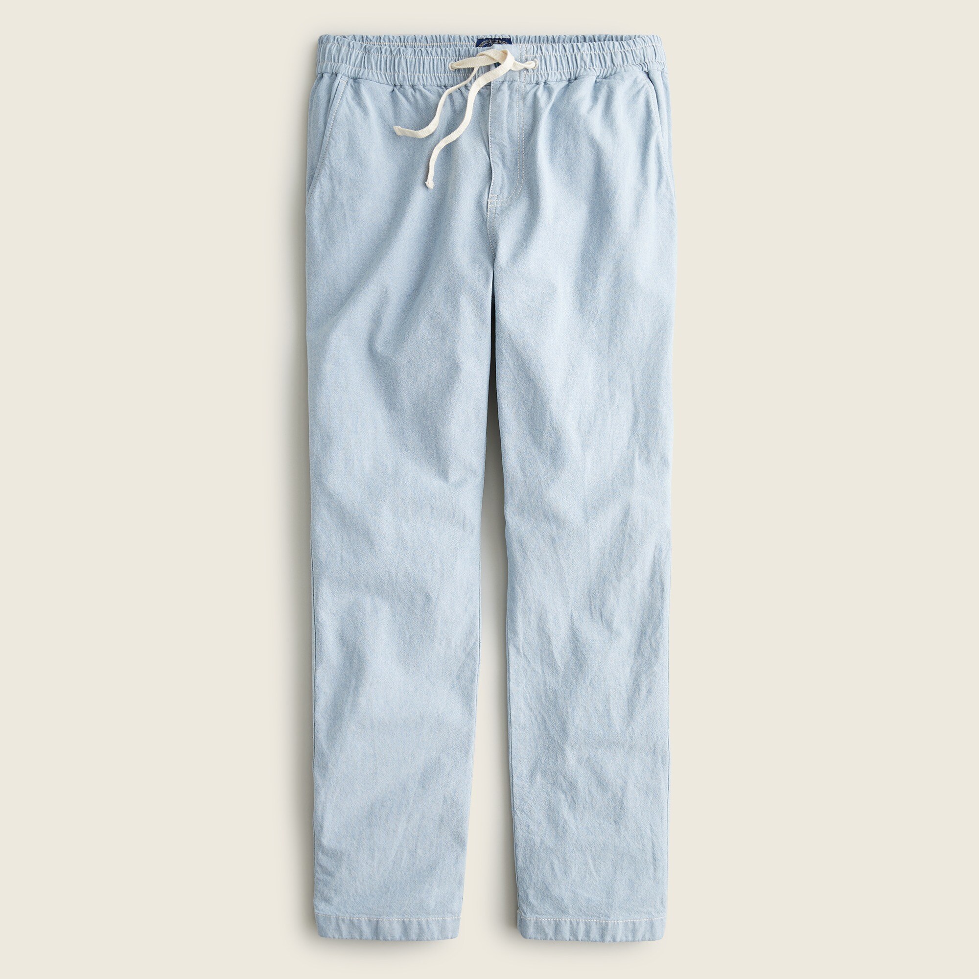Slim dock pant in stretch chambray