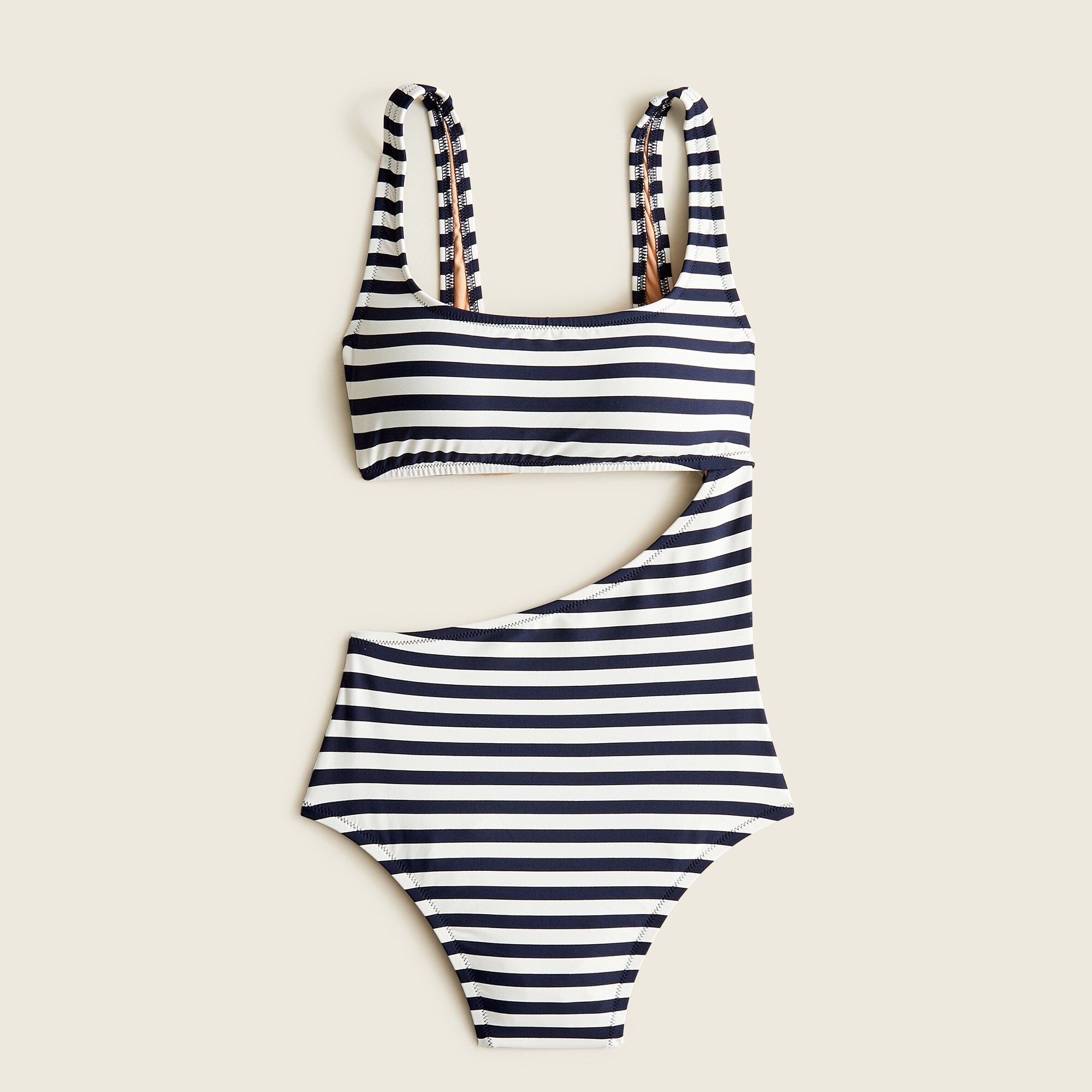 Cutout one-piece in stripe