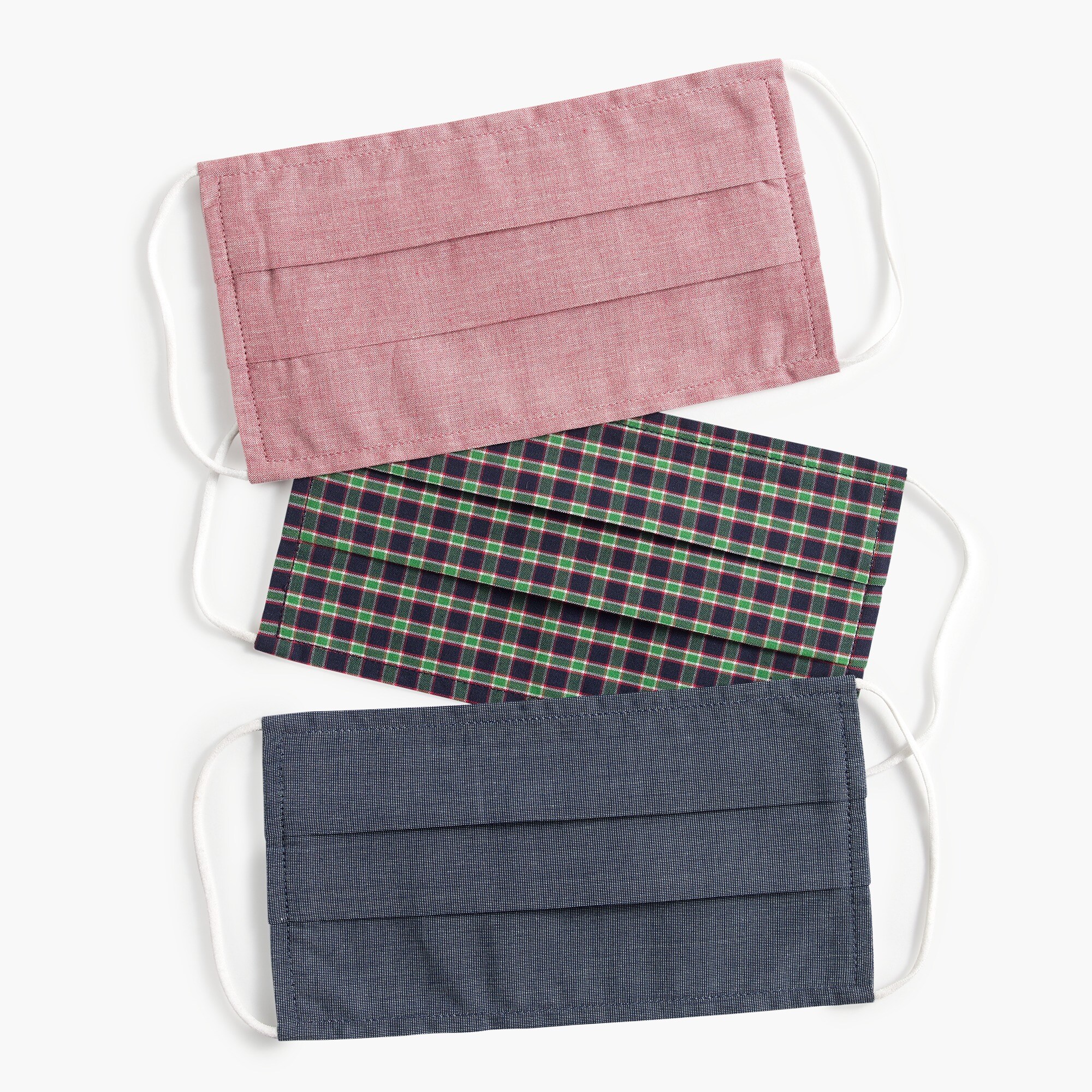Pack of three nonmedical face masks in mixed prints