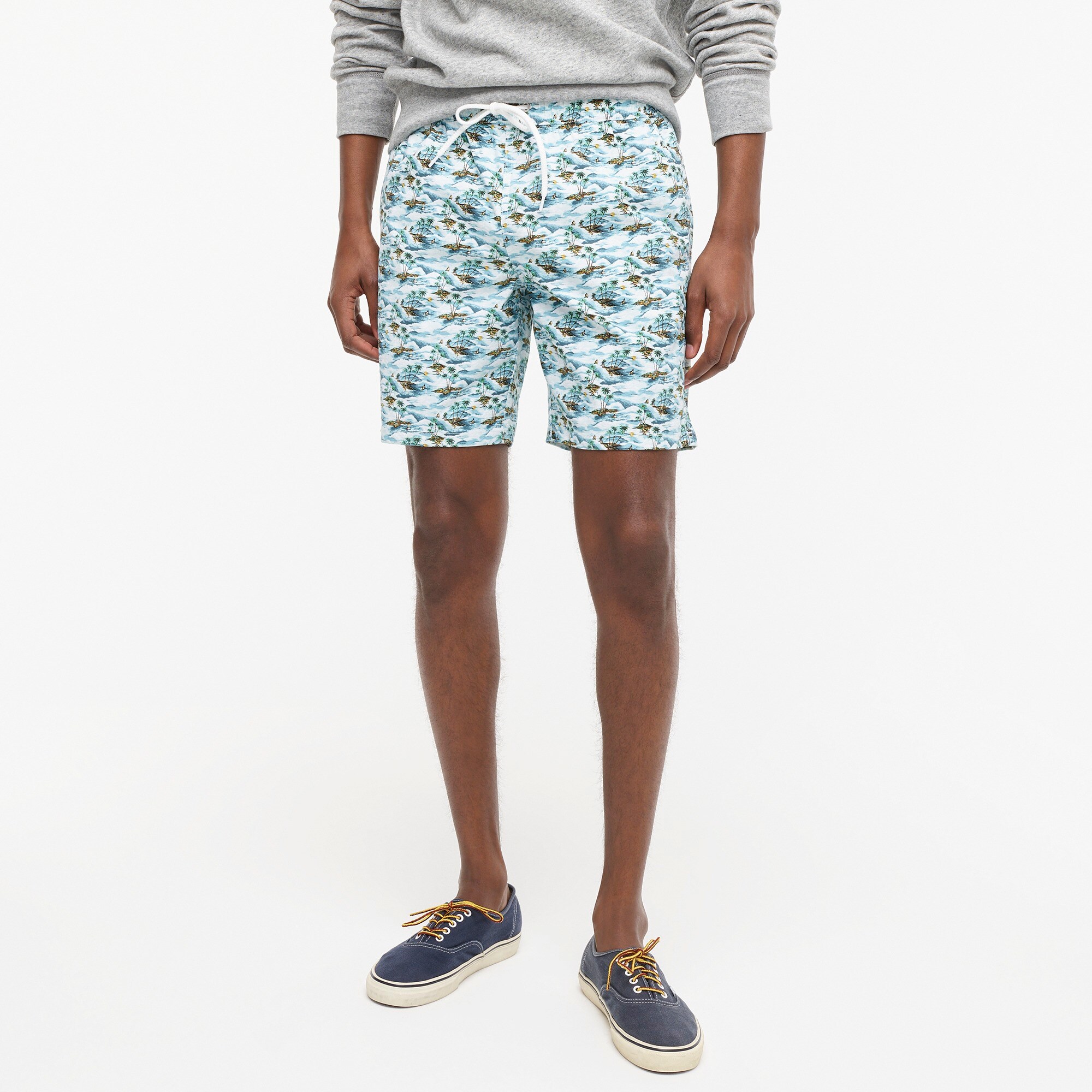 mens 8" stretch swim trunk in print