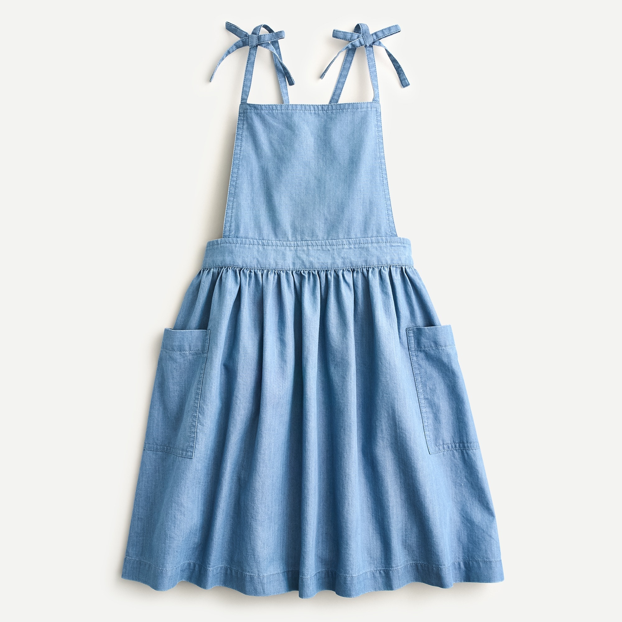 J.Crew Girls' Apron Dress In Chambray For Girls