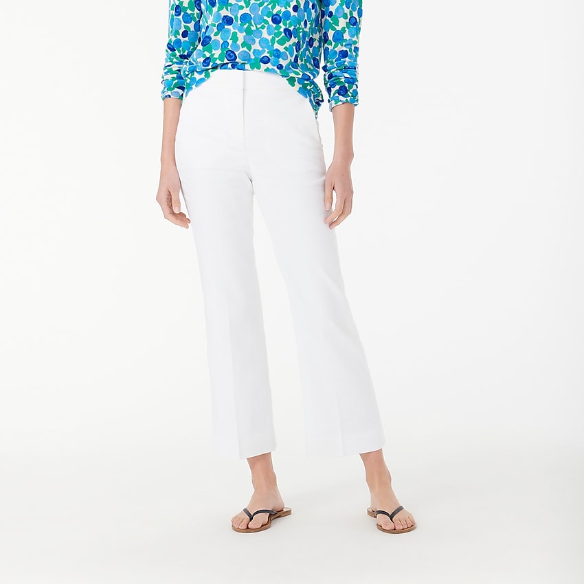j.crew: hayden kickout crop pant in stretch linen for women, right side, view zoomed