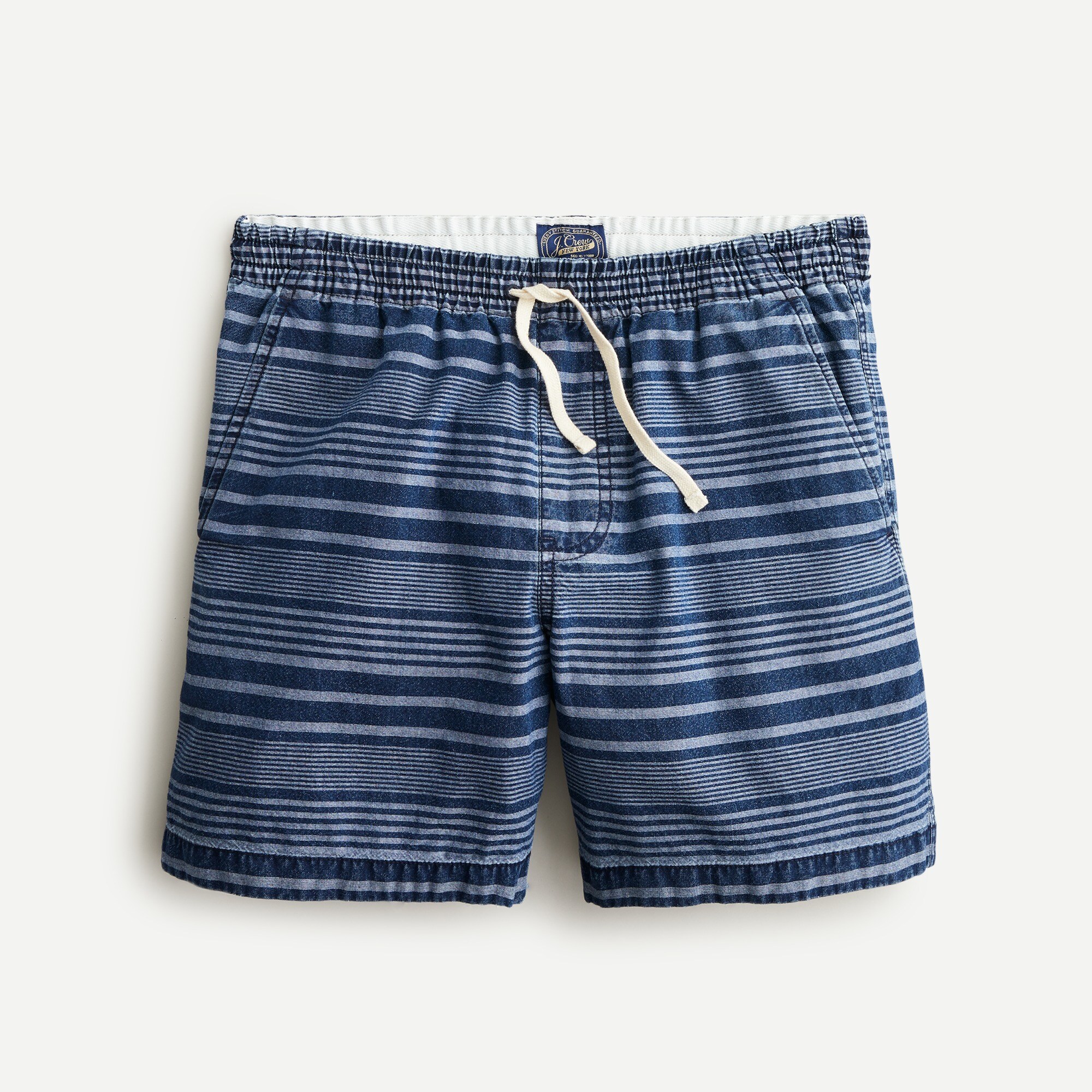 6" dock short in indigo stripe