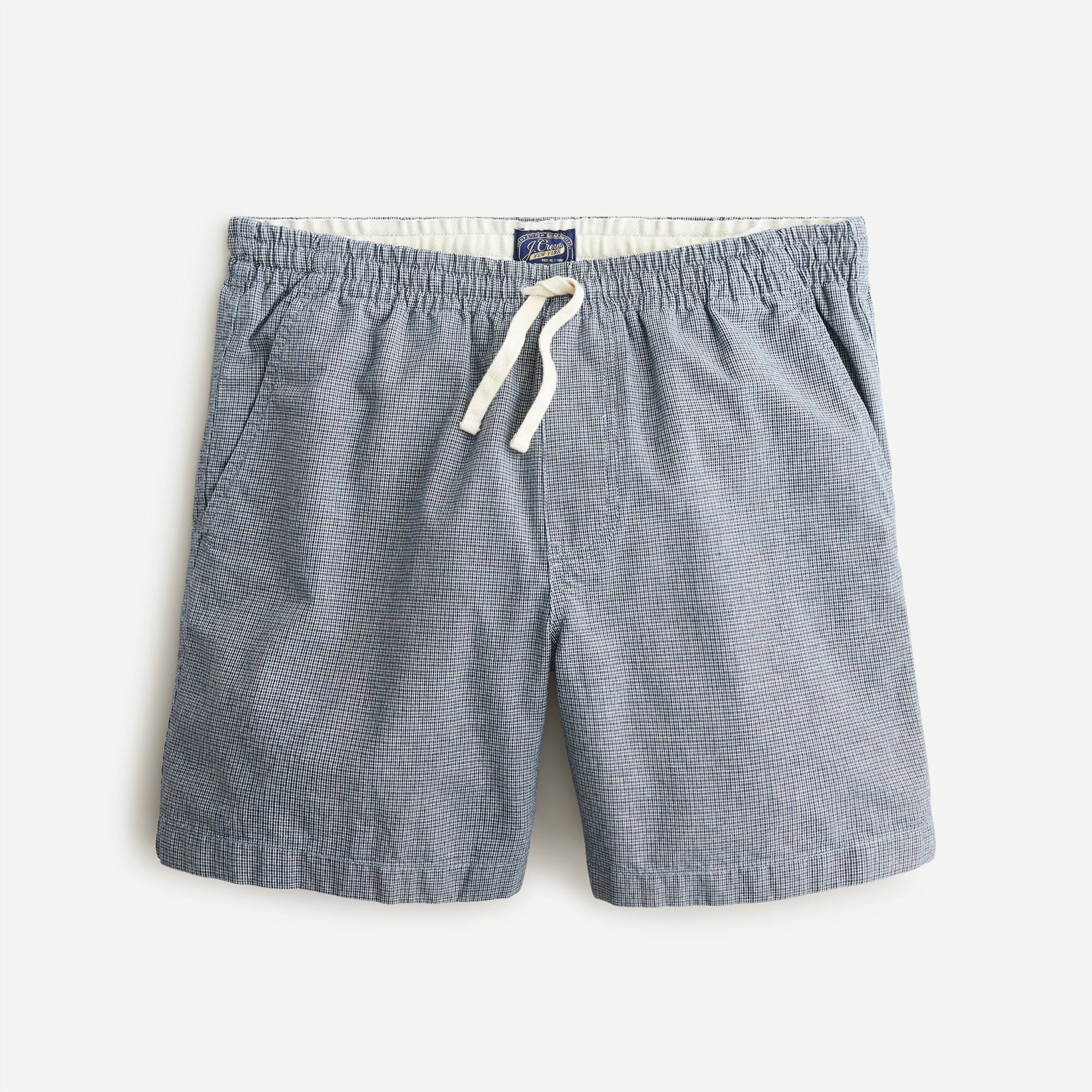 6" dock short in indigo check