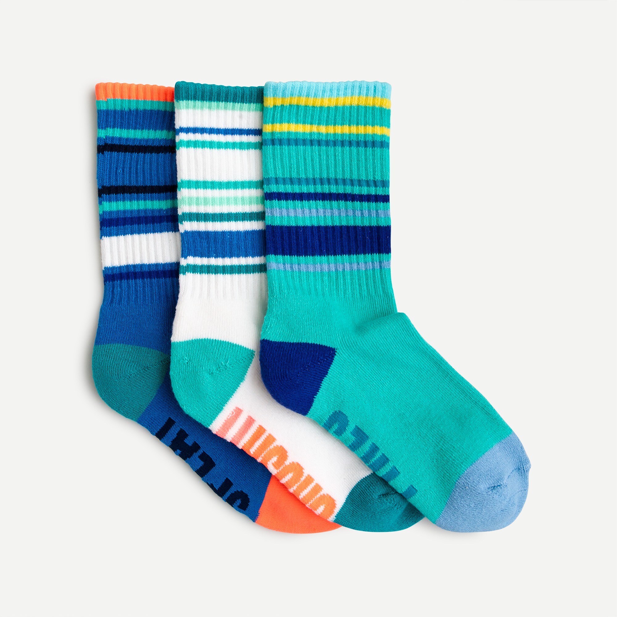Boys' tube socks three-pack in stripe