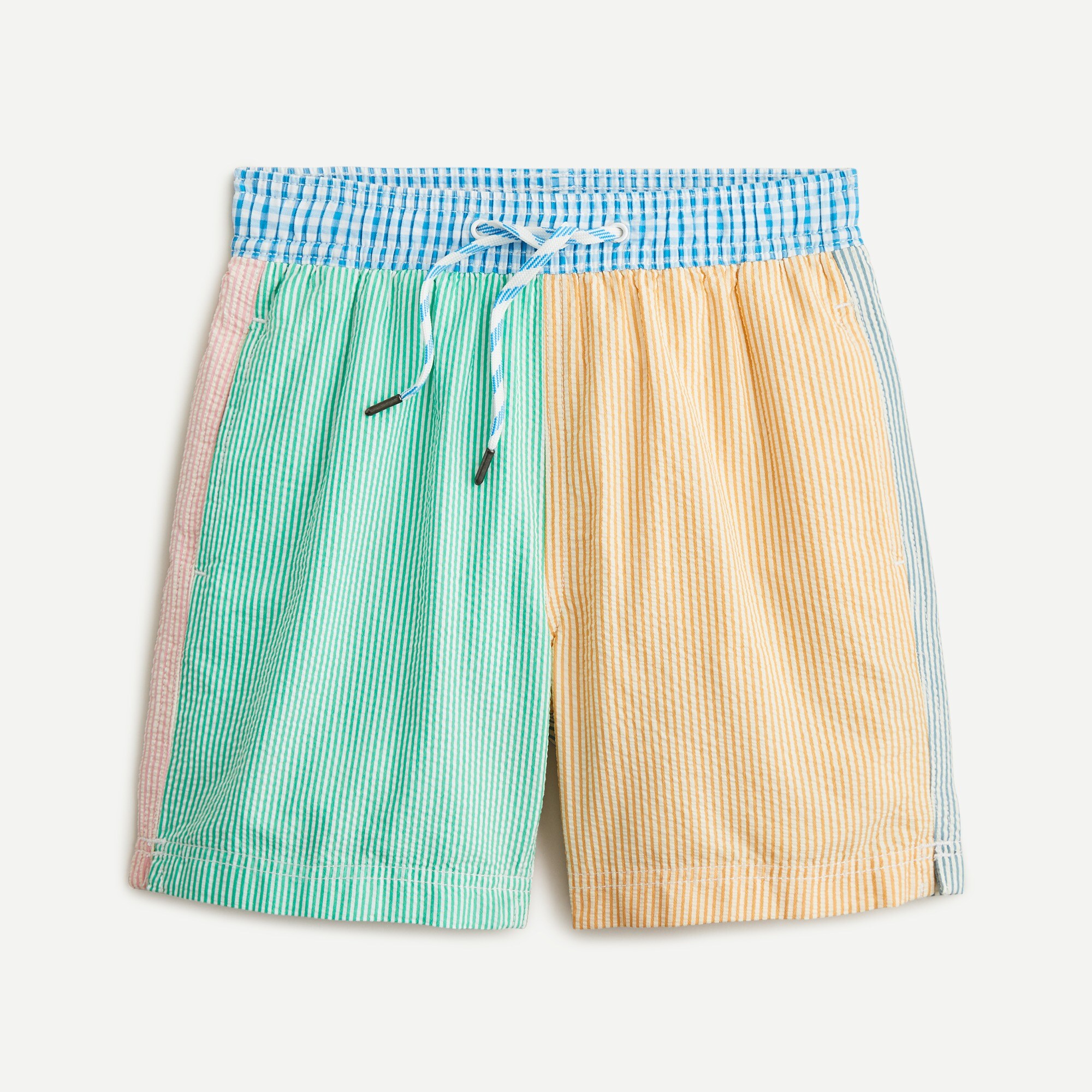 J.Crew Boys' Swim Trunk In Mixed Seersucker With UPF 50 For Boys