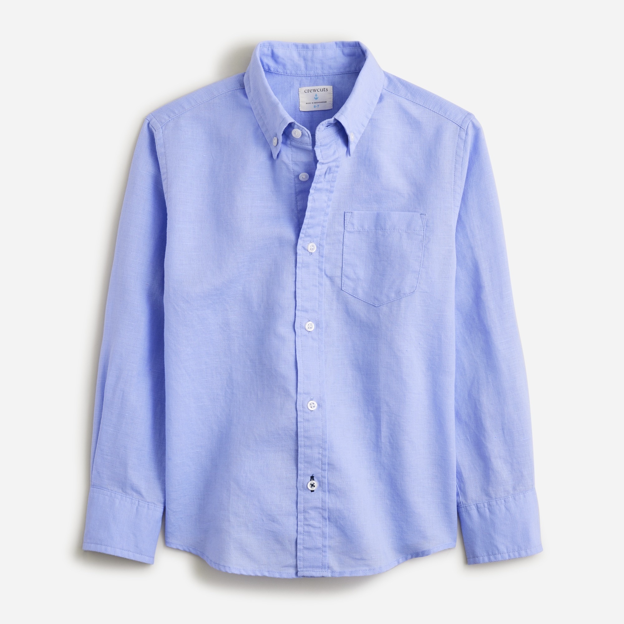girls Kids' button-down linen-blend shirt
