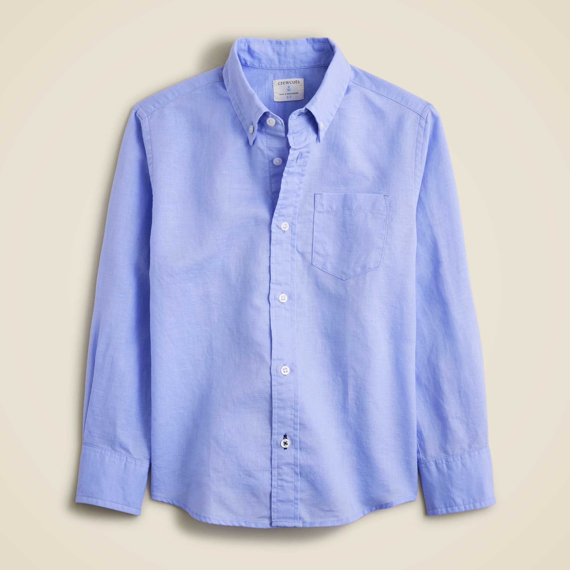 boys Kids' button-down linen-blend shirt