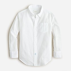 Boys&apos; button-down linen-blend shirt