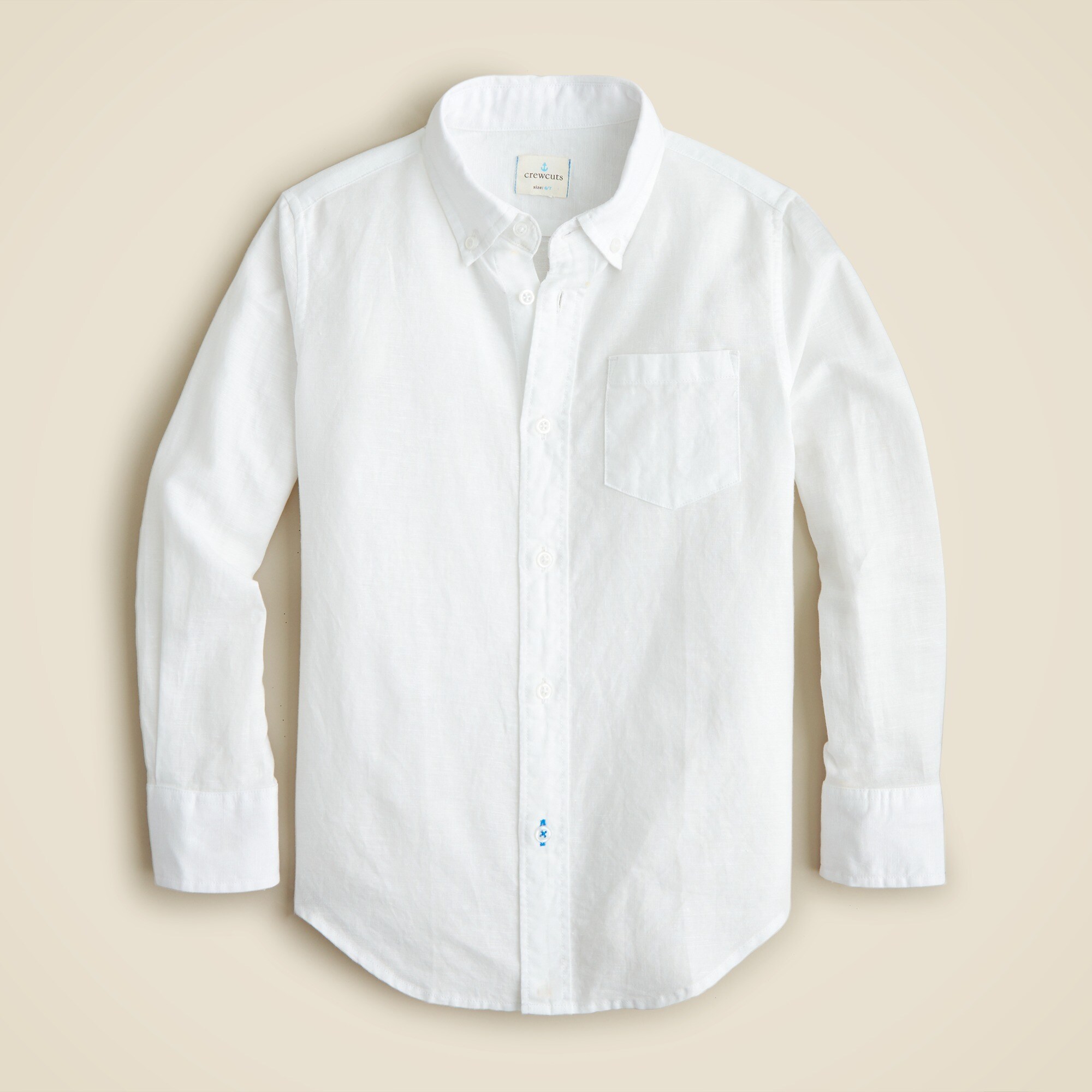 Kids' button-down linen-blend shirt