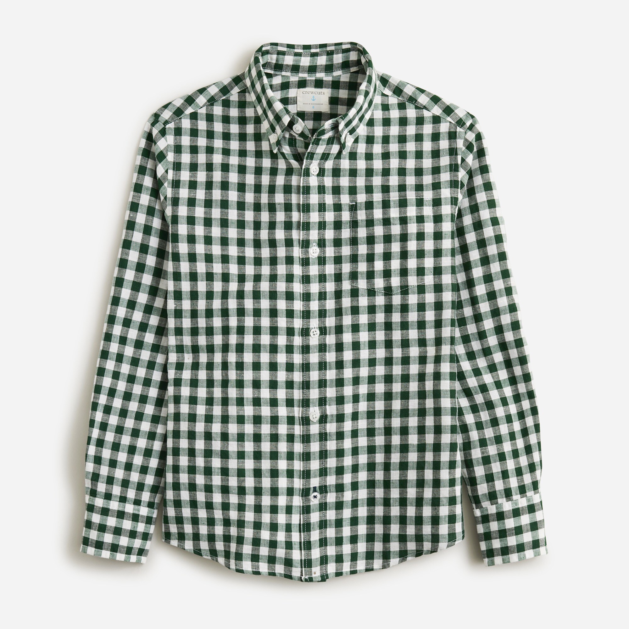 boys Kids' button-down linen-blend shirt