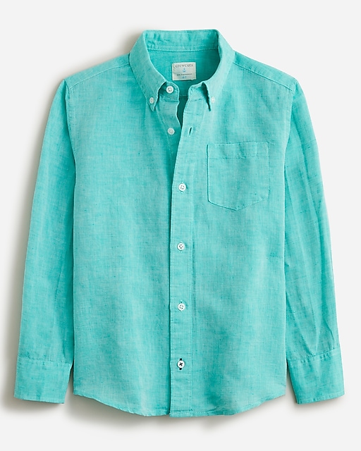 boys Boys' button-down linen-blend shirt