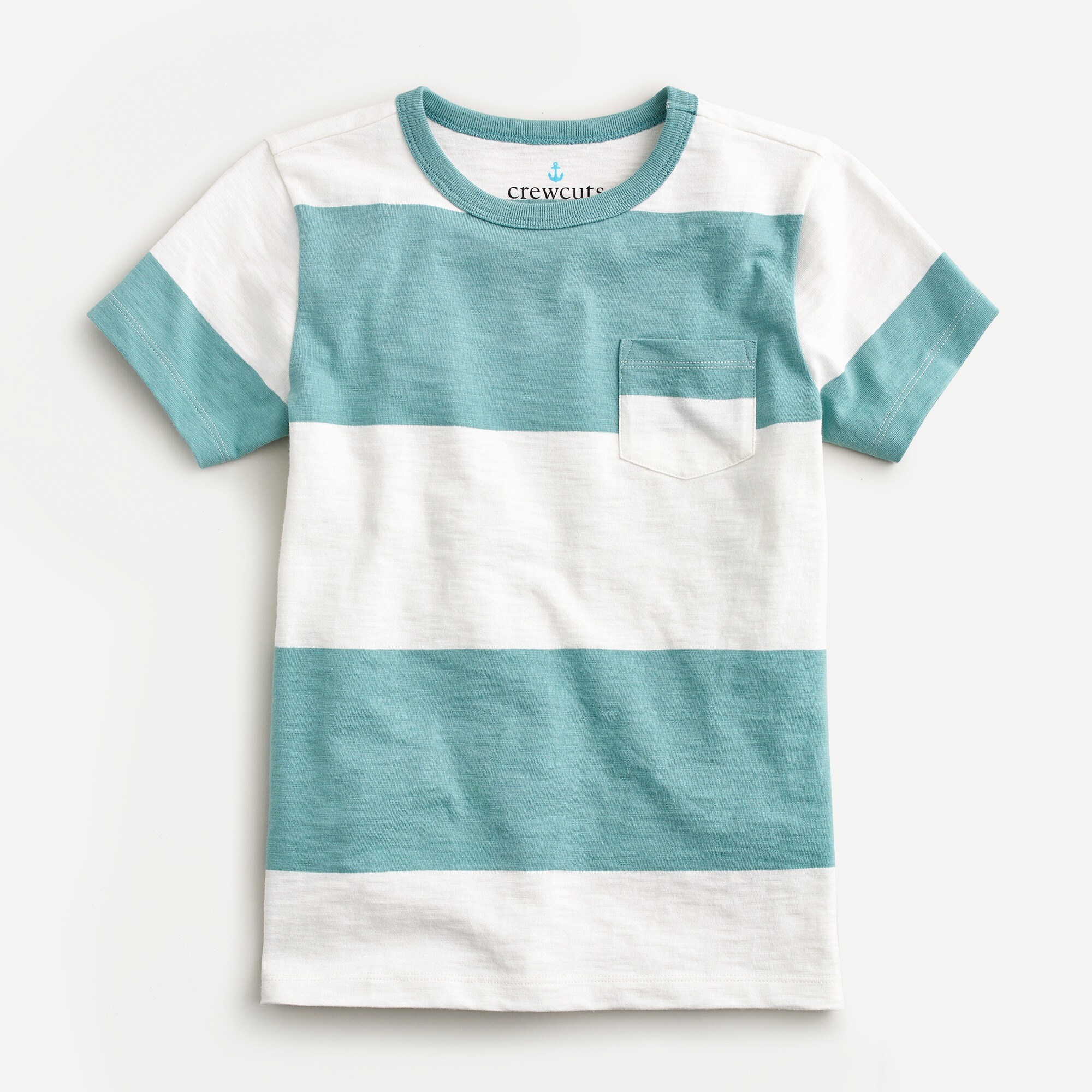 Kids' rugby-stripe pocket T-shirt