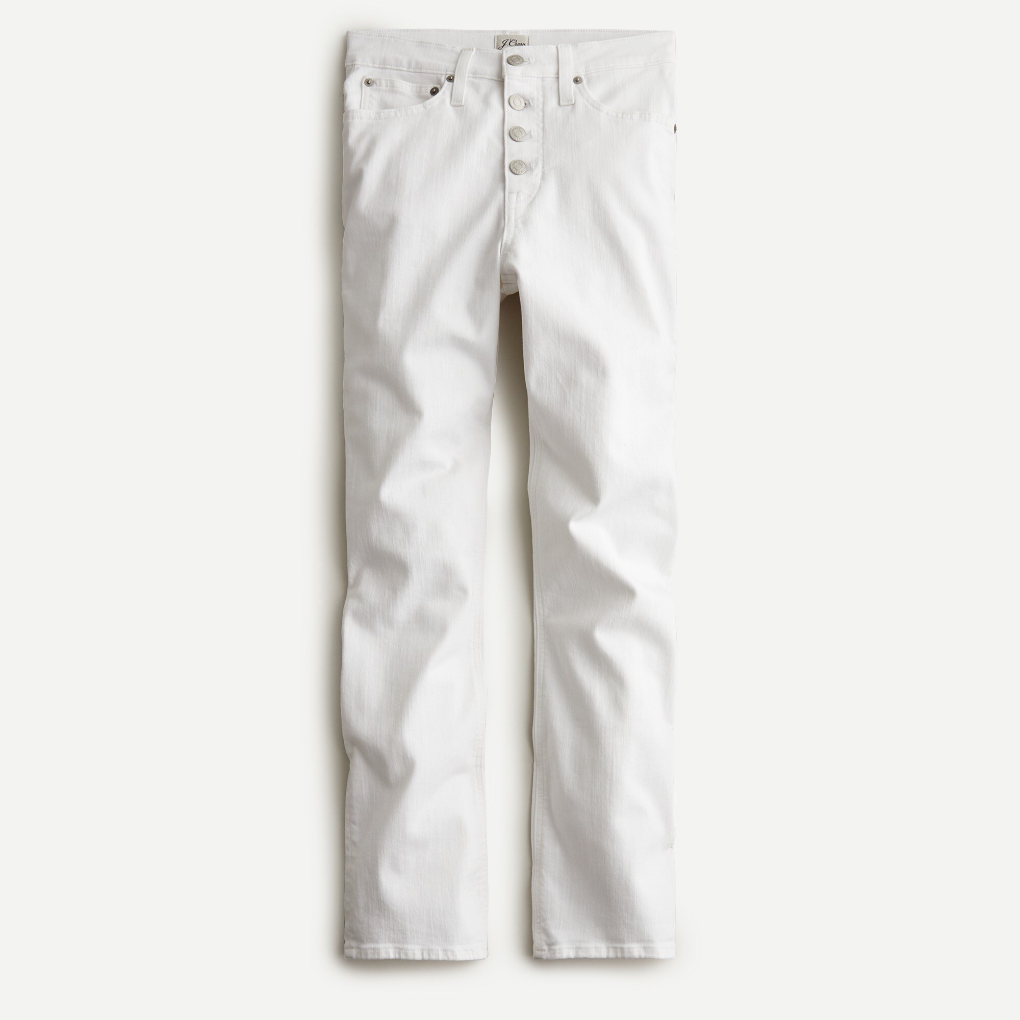 10" demi-boot crop jean in white