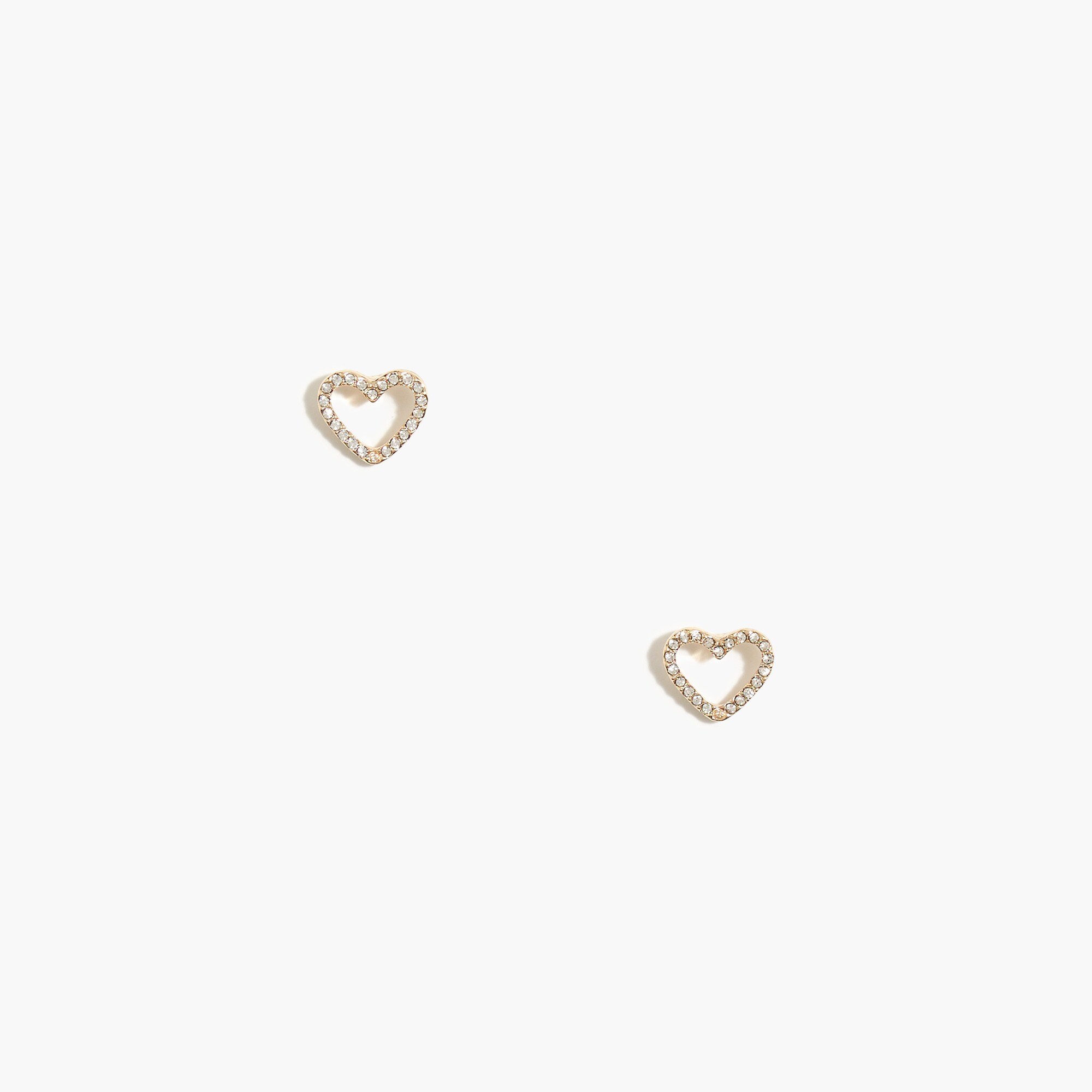 Heart stud earrings