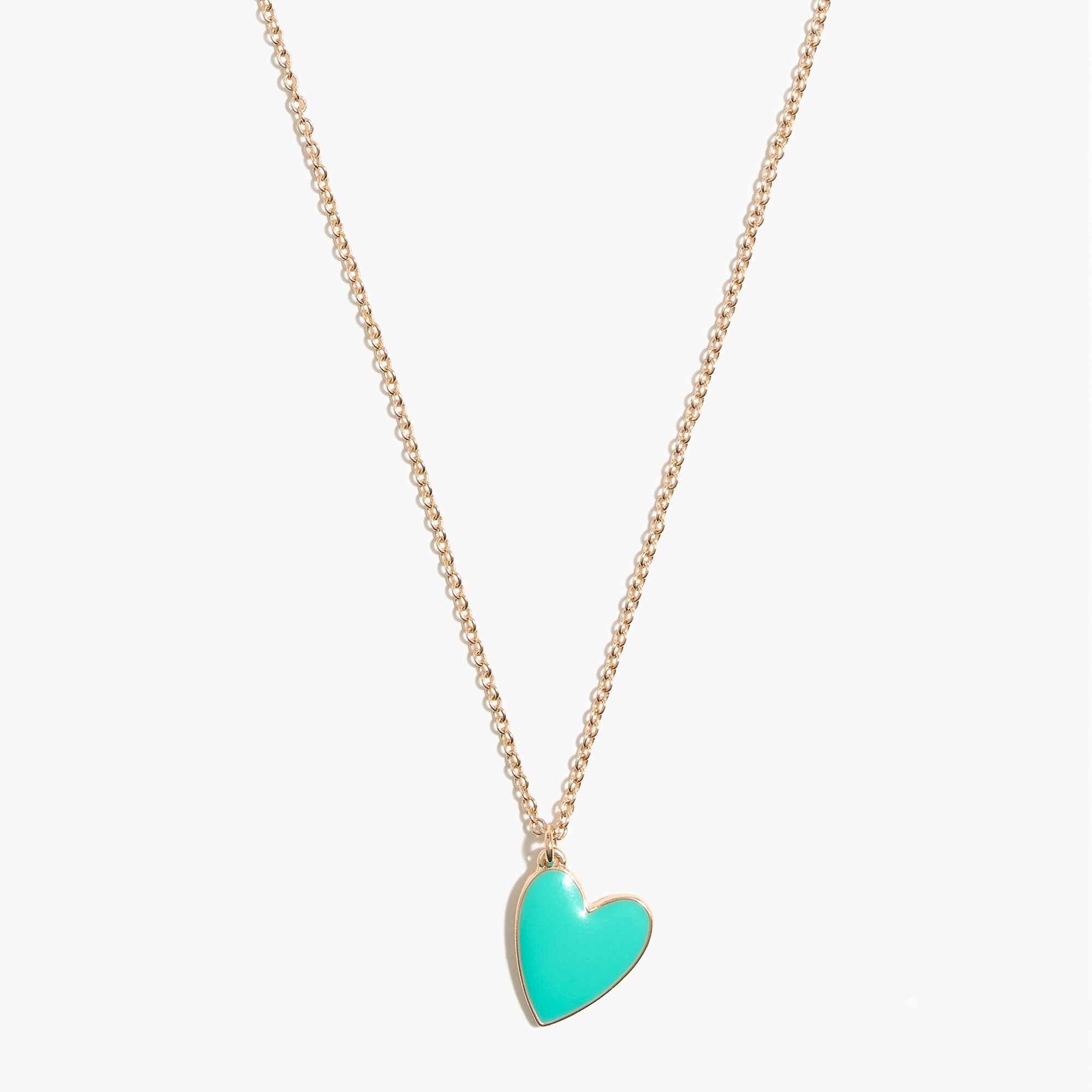 Enamel heart necklace