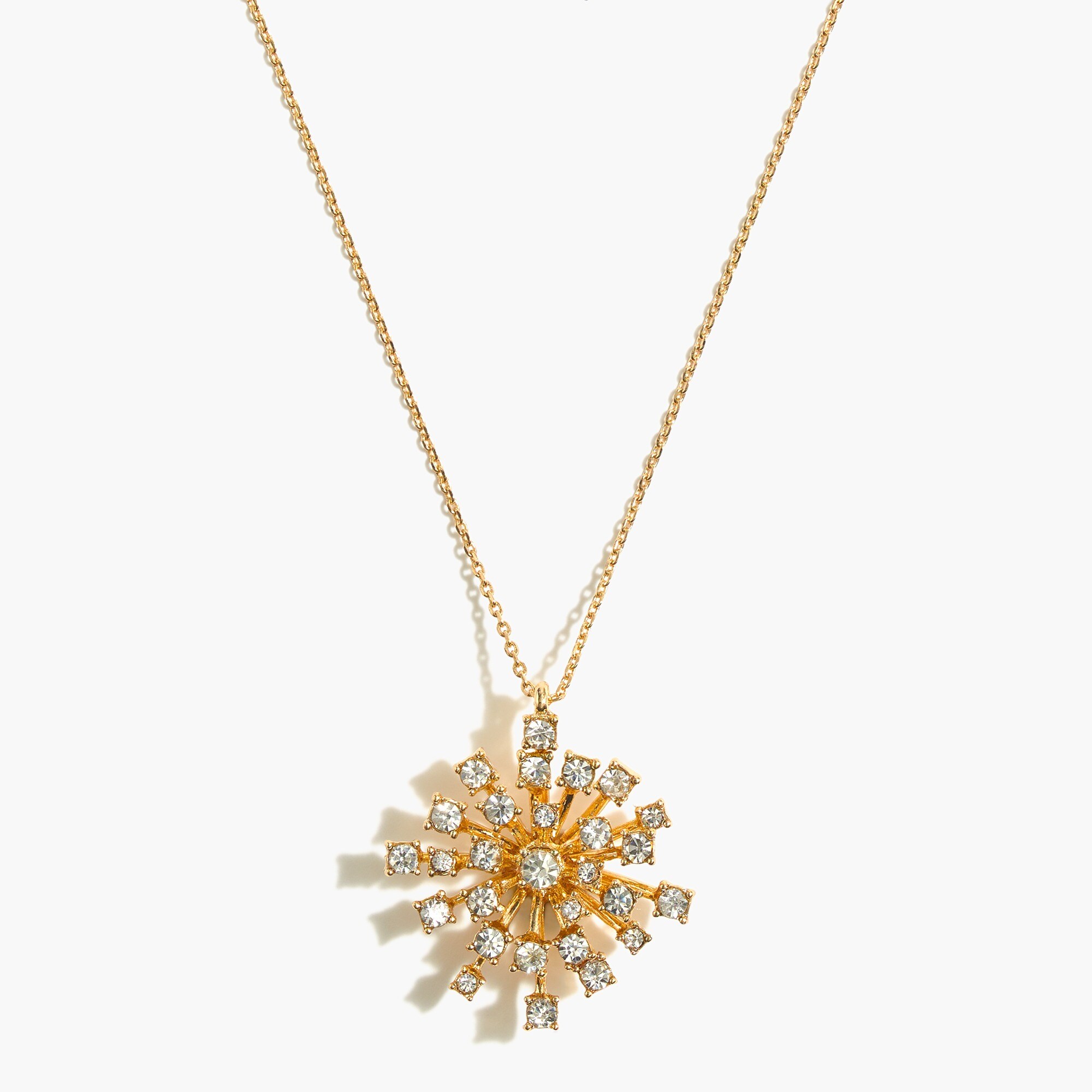 Firework crystal pendant necklace
