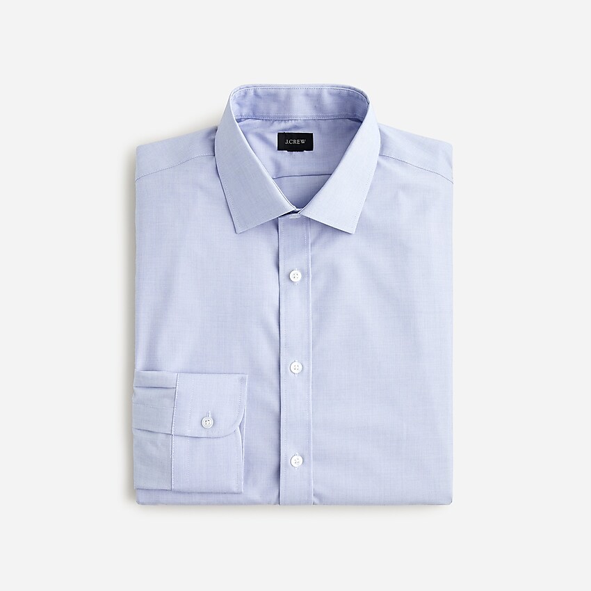j.crew: bowery wrinkle-free stretch cotton shirt with spread collar for men, right side, view zoomed