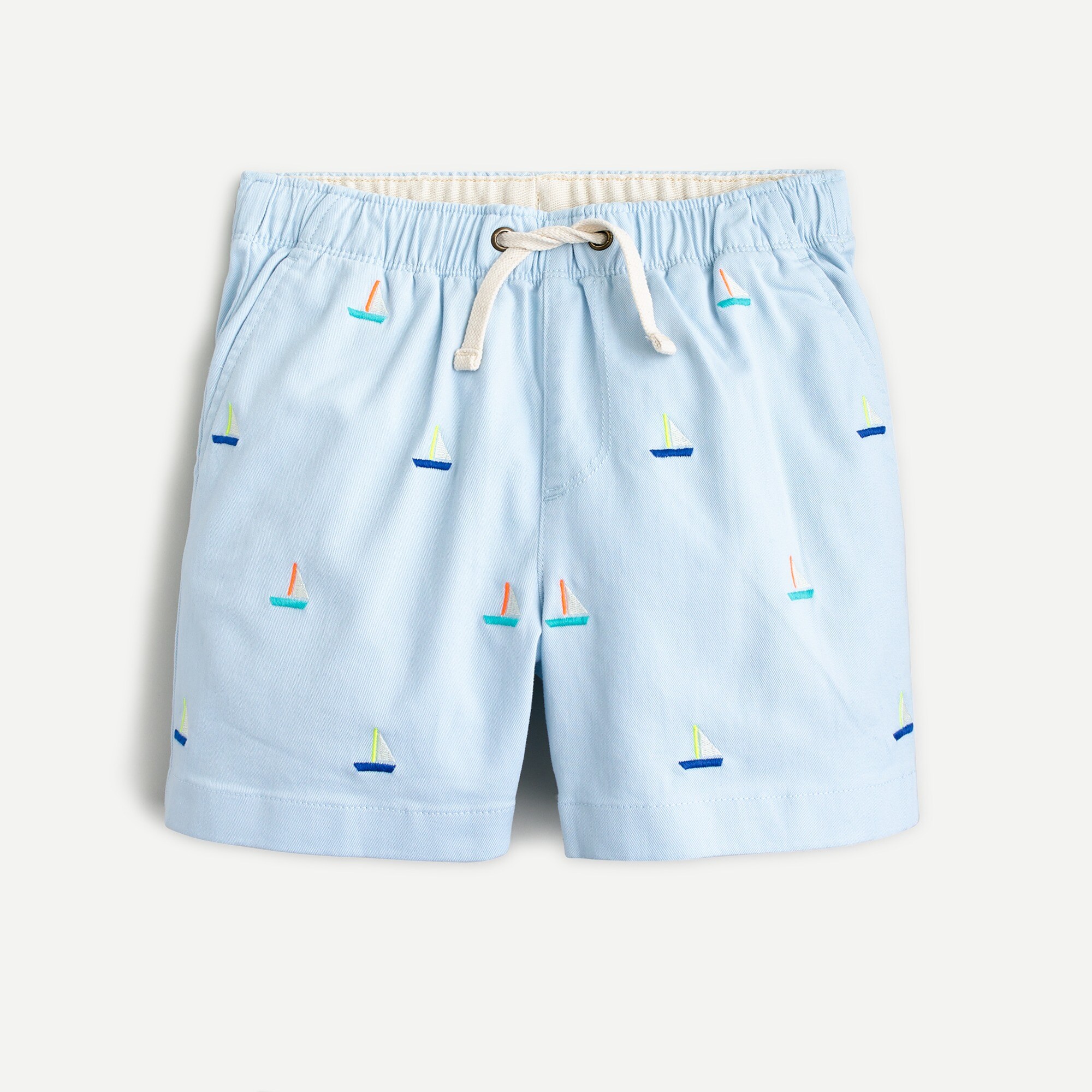 Boys' dock short with sailboats