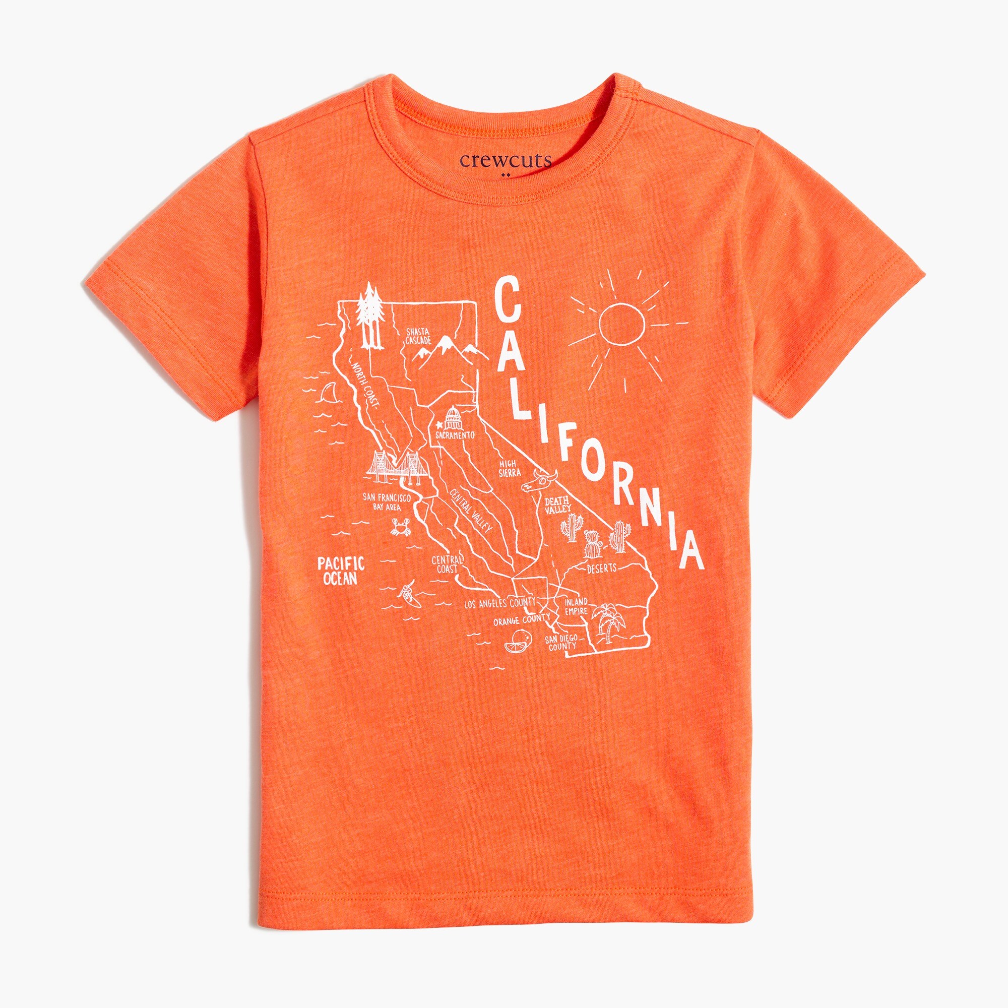 Boys' California map graphic tee