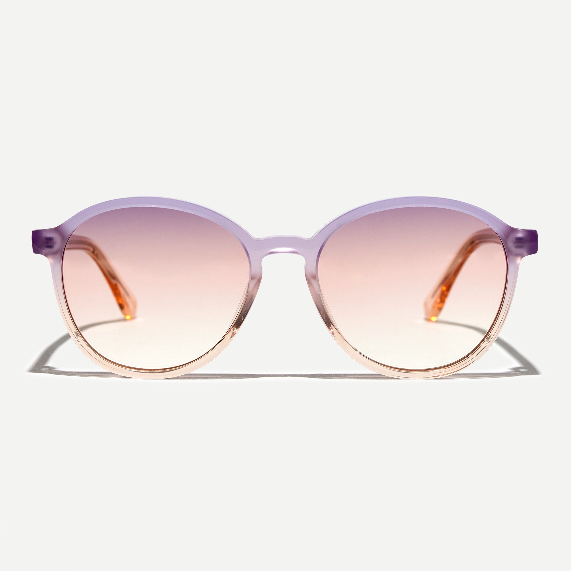 Retro ombré round sunglasses